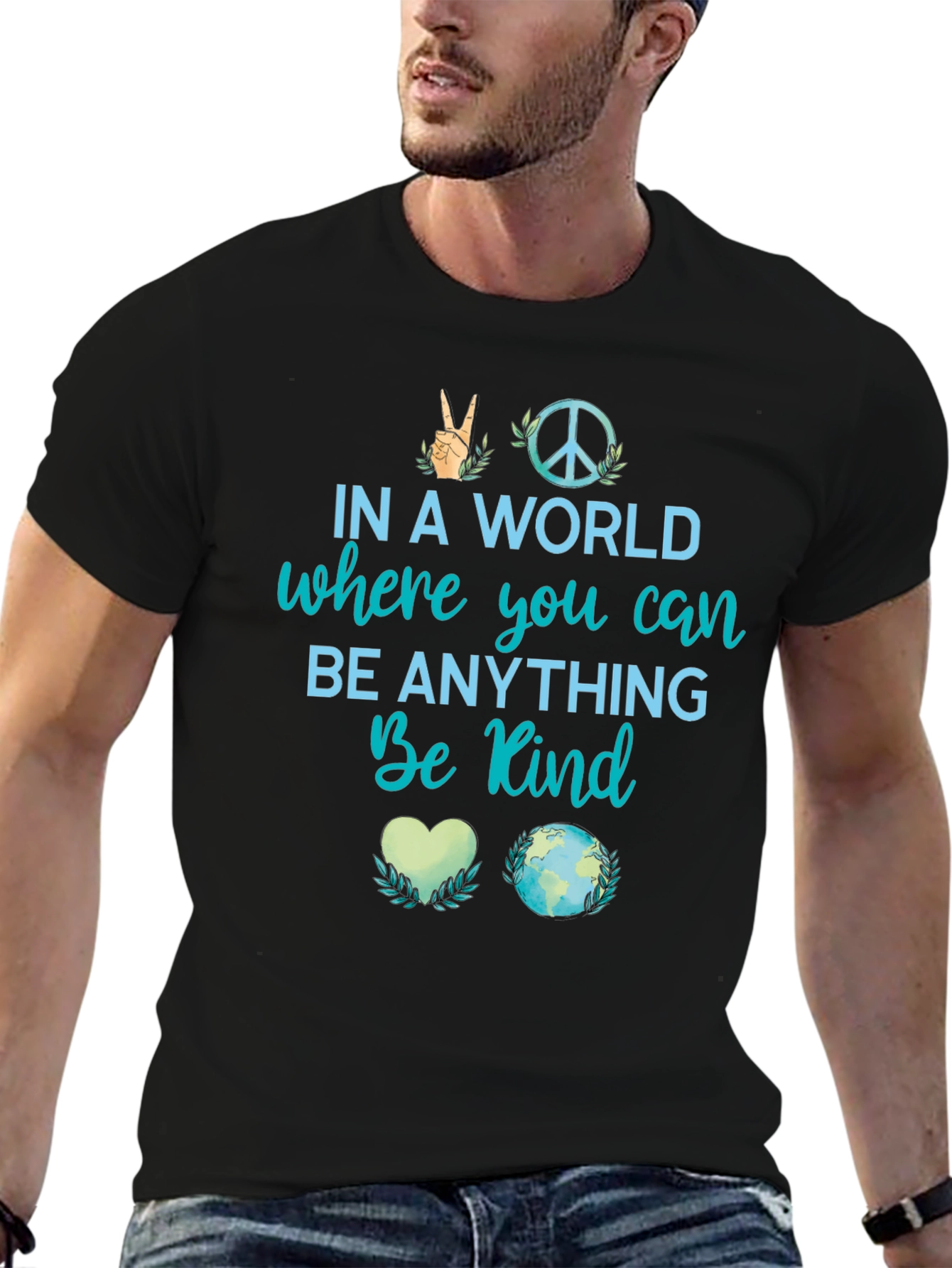 Be Kind Graphic Tee - Peace & Love T-Shirt