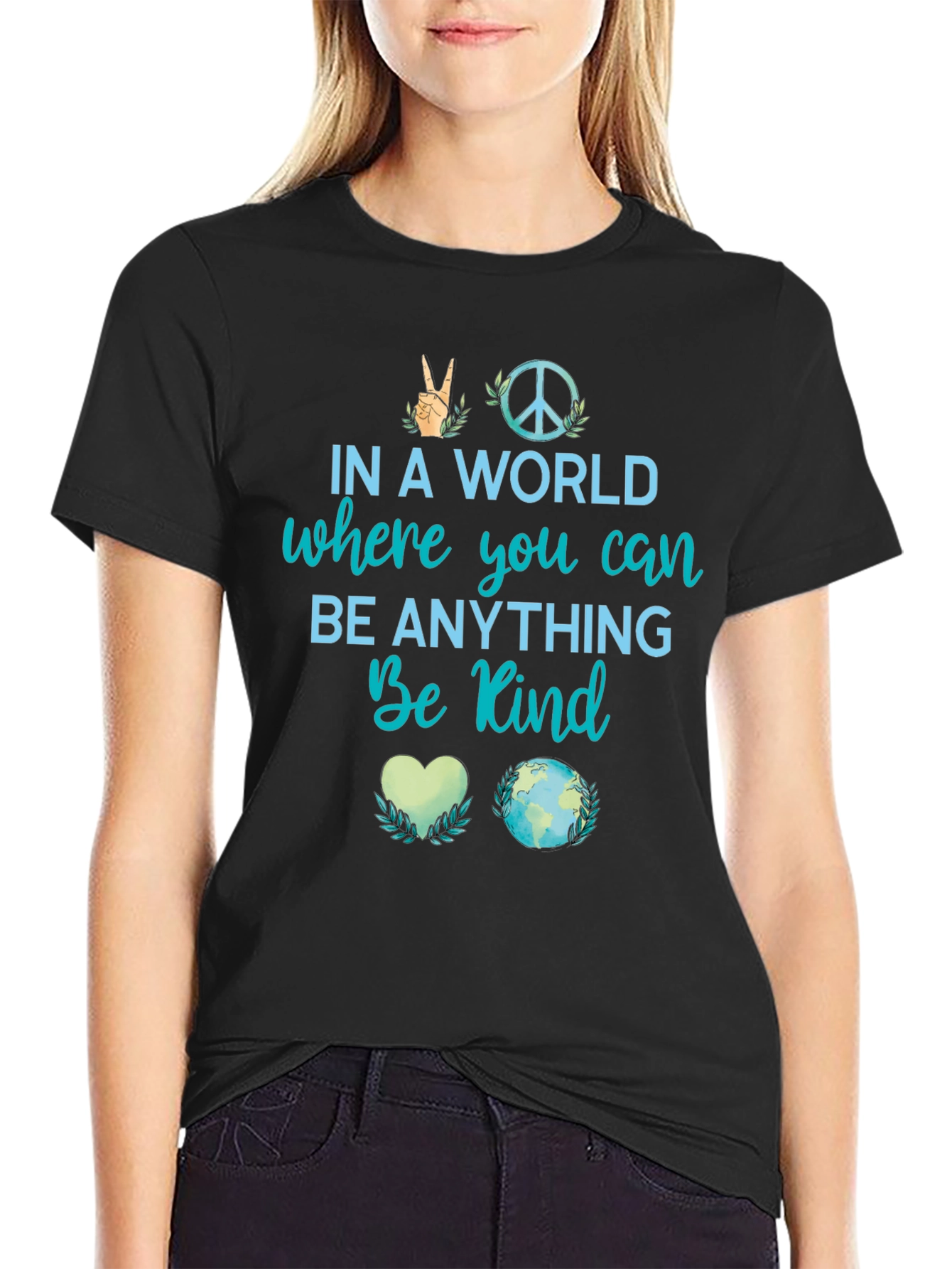 Be Kind Graphic Tee - Peace & Love T-Shirt