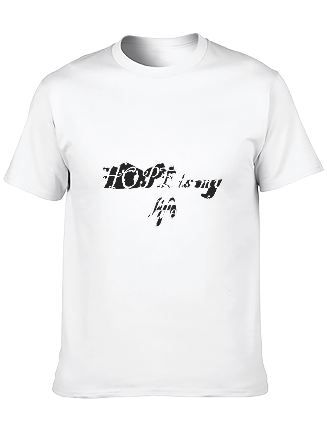 Hope Is My Life - Mens Black T-Shirt