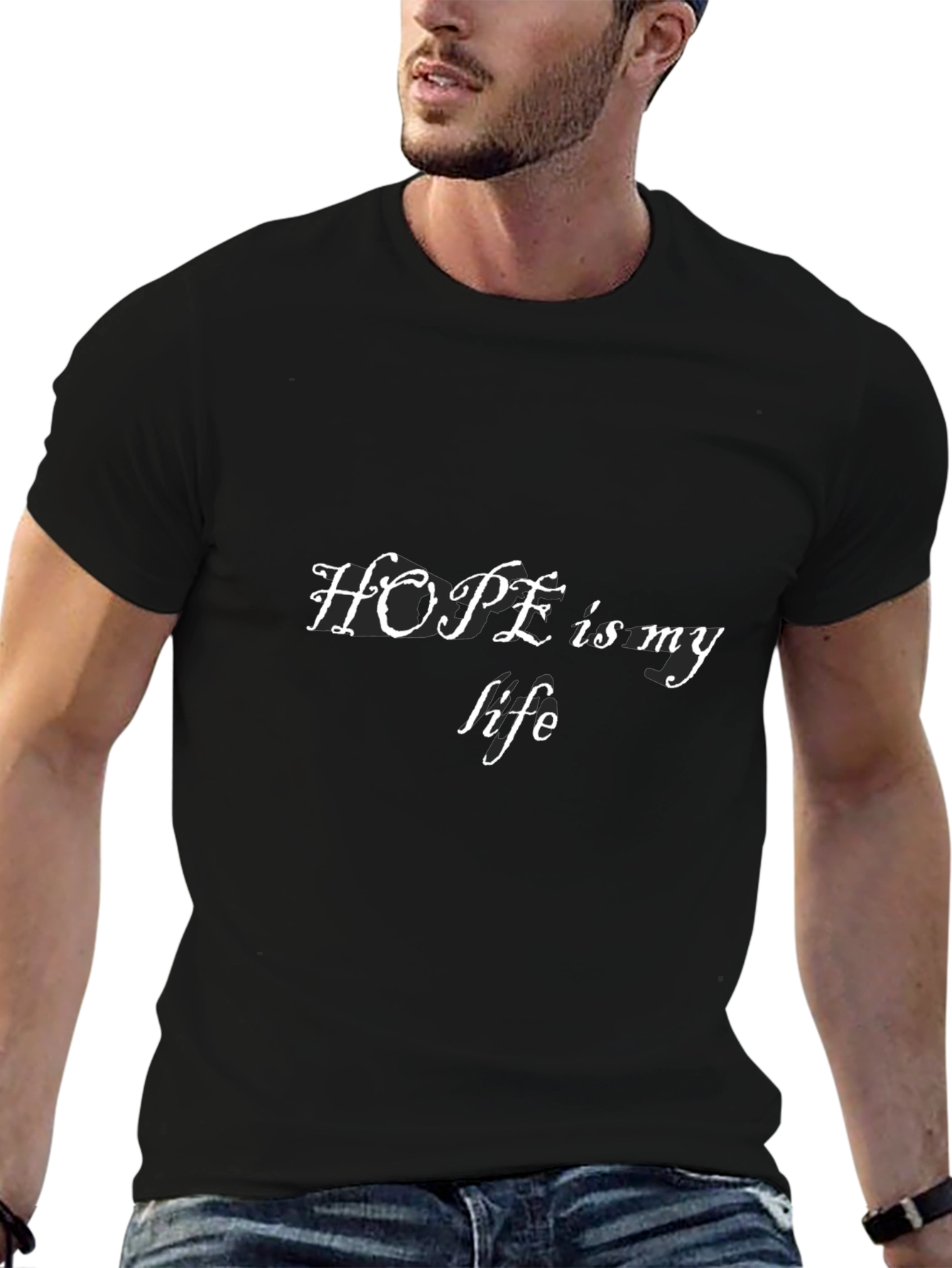 Hope Is My Life - Mens Black T-Shirt