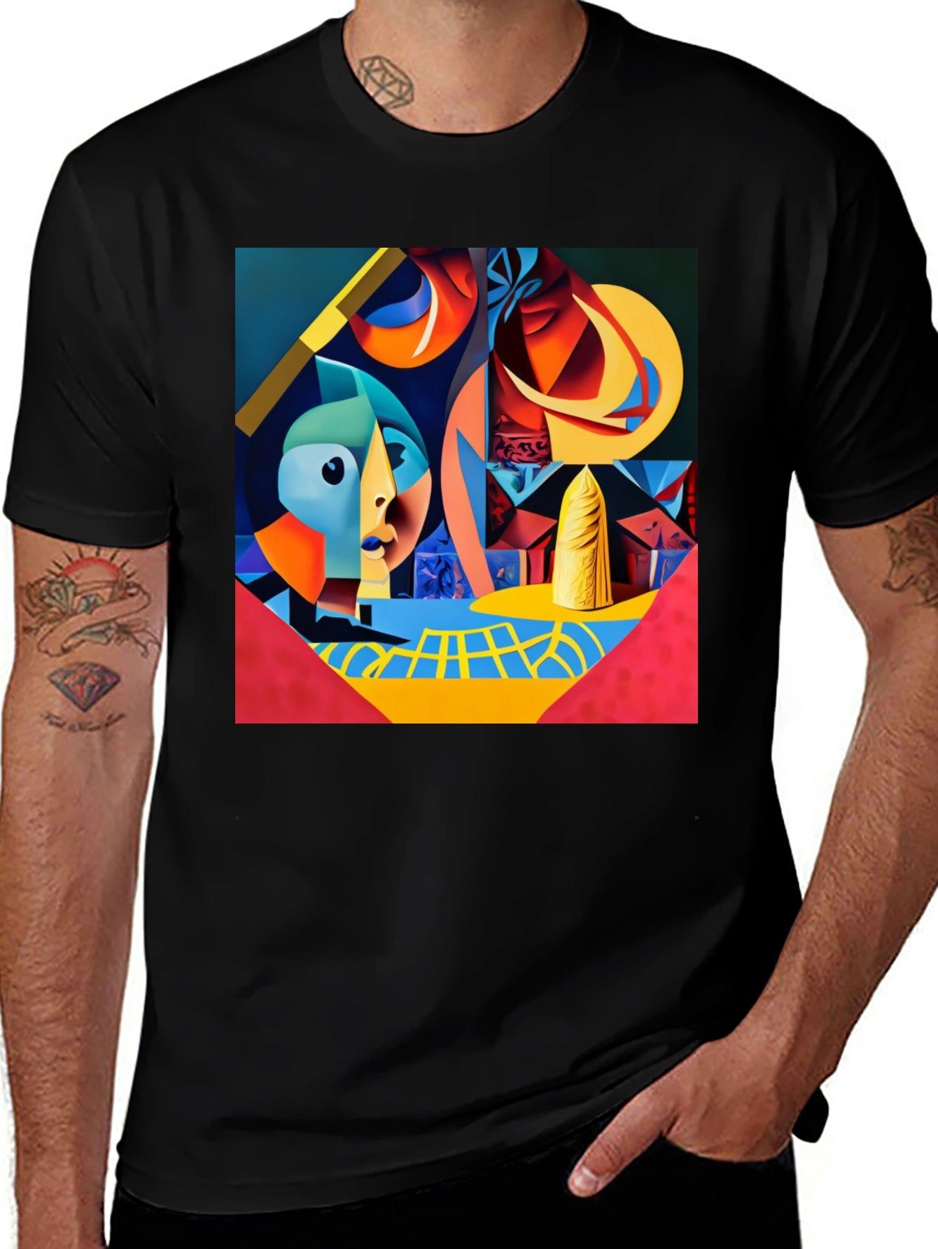 Abstract Art Graphic Tee - Modern Artistic Design