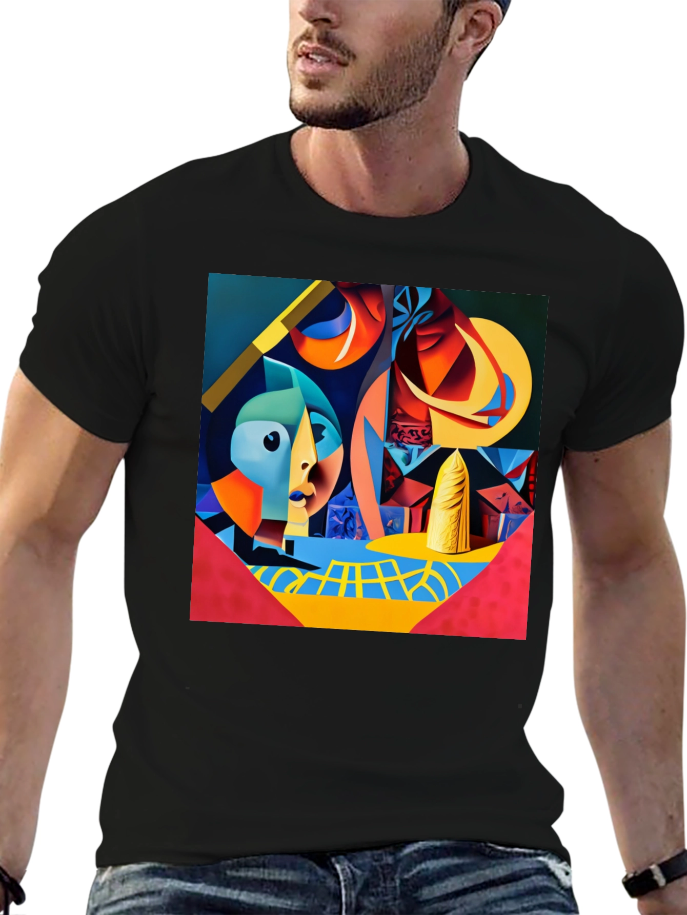 Abstract Art Graphic Tee - Modern Artistic Design