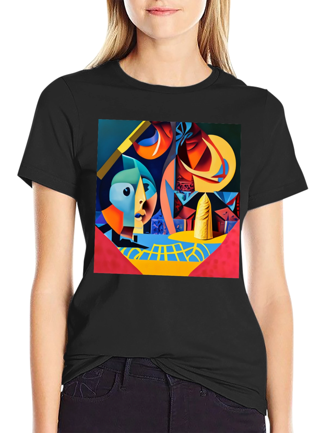 Abstract Art Graphic Tee - Modern Artistic Design