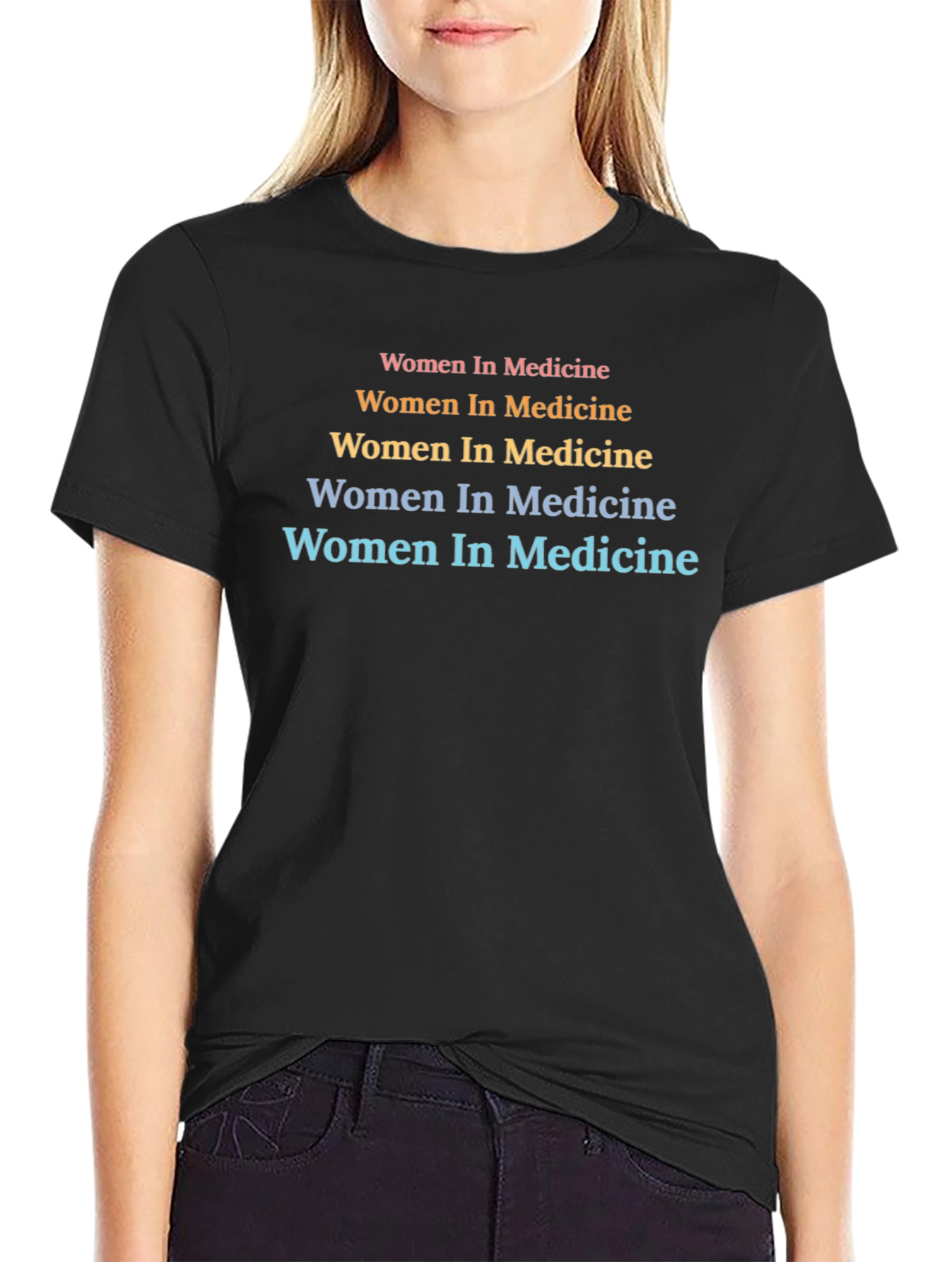 Women In Medicine Graphic Tee - Black