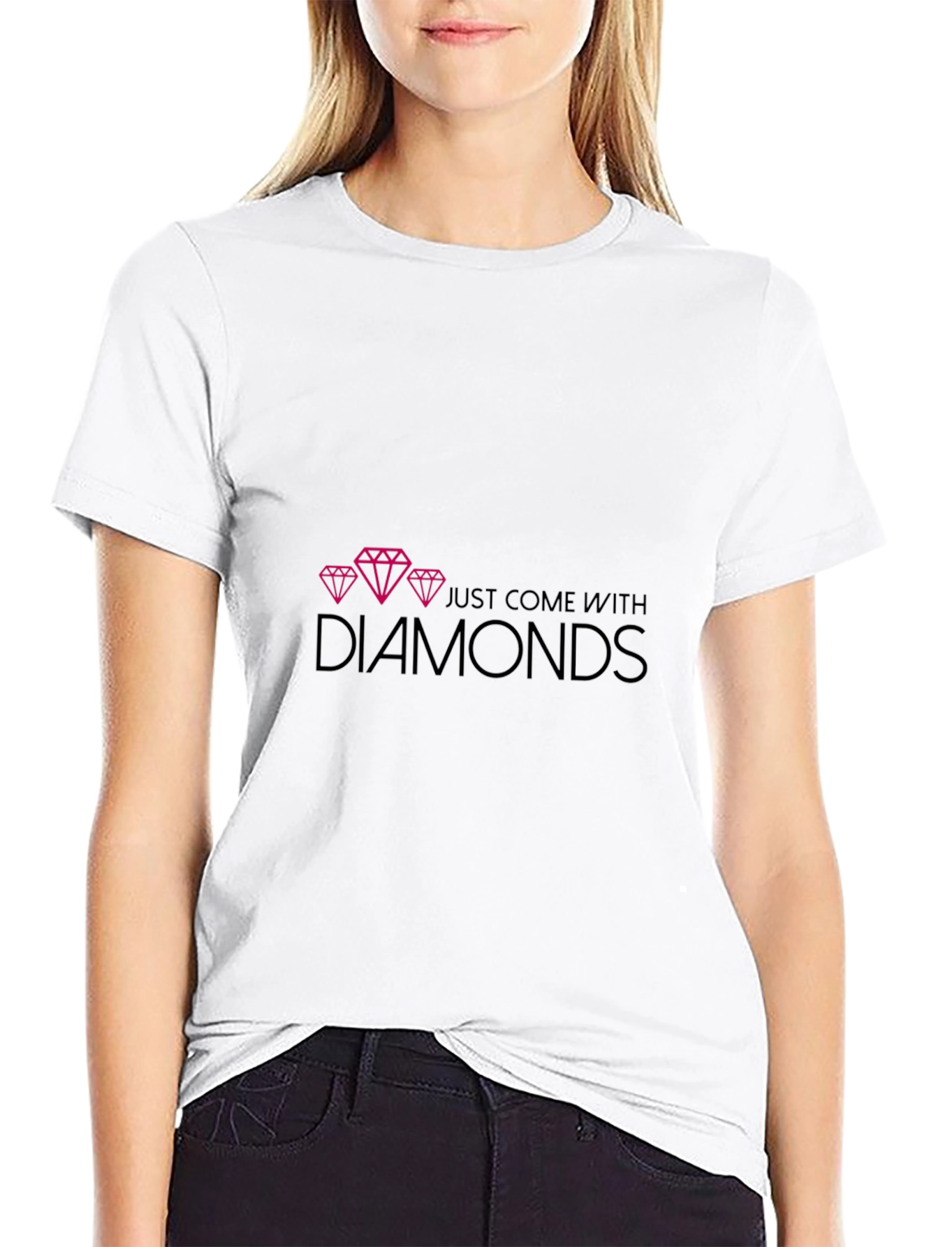 Diamonds Graphic T-Shirt - Just Come With Diamonds