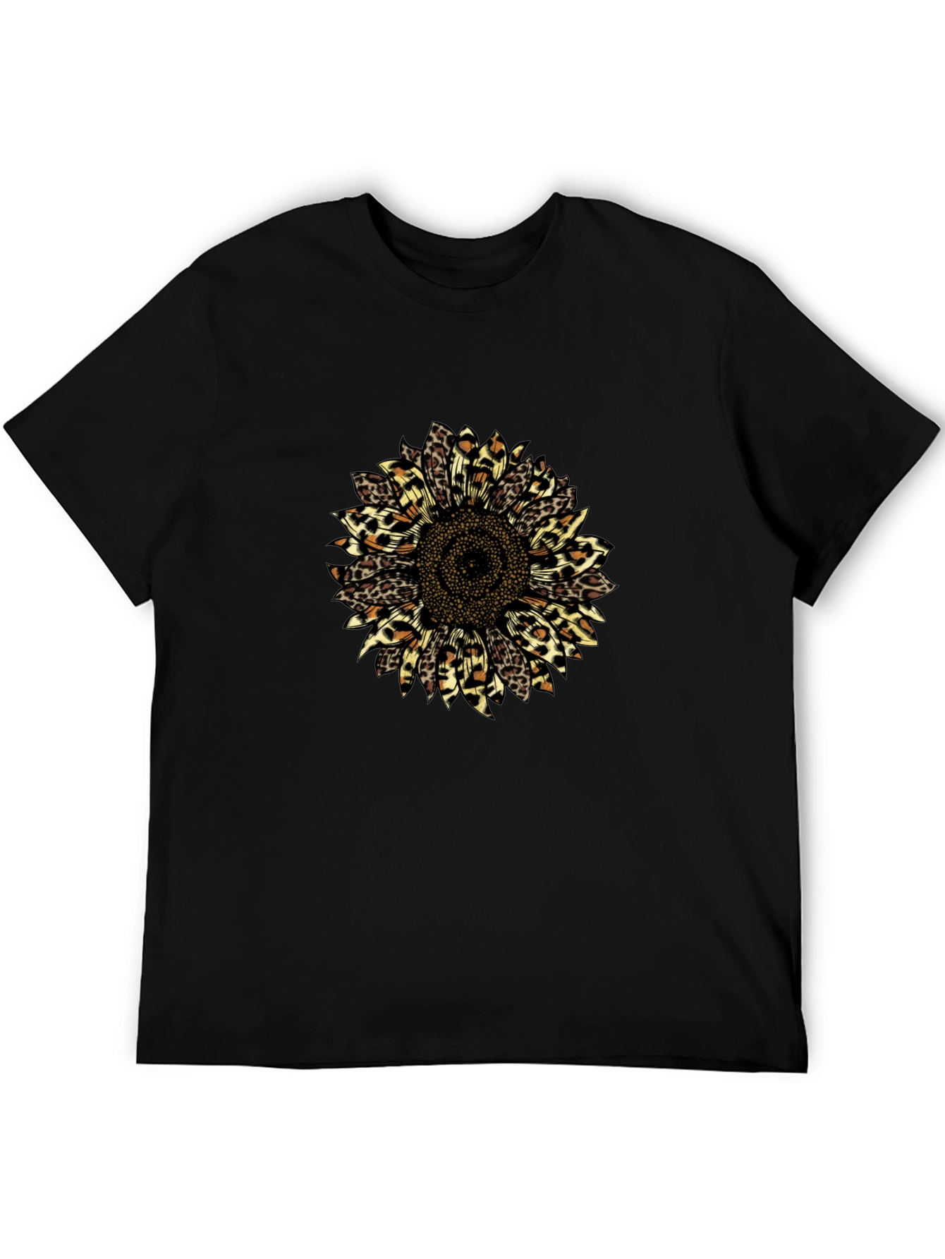 Leopard Sunflower Graphic T-Shirt