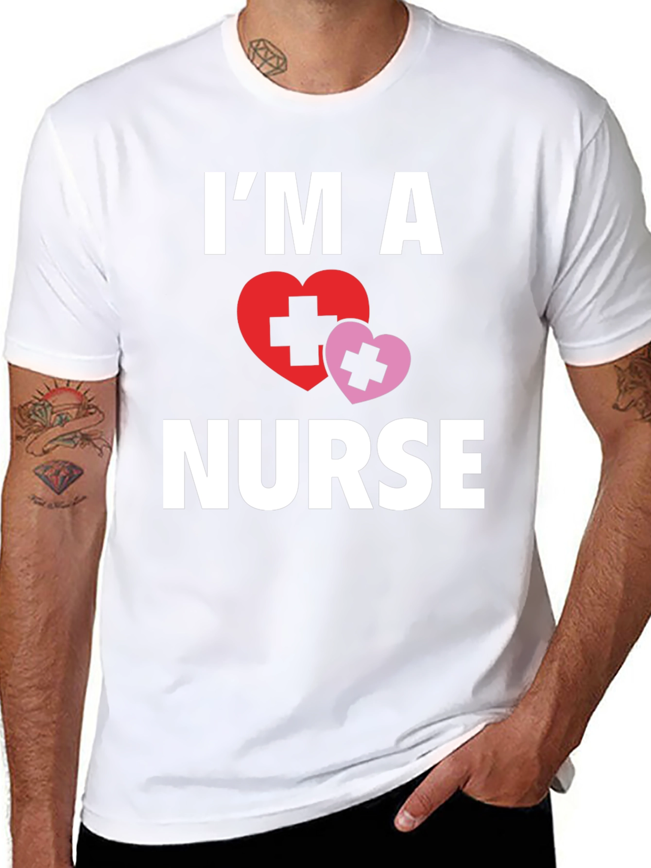 Im A Nurse T-Shirt with Heart Graphic