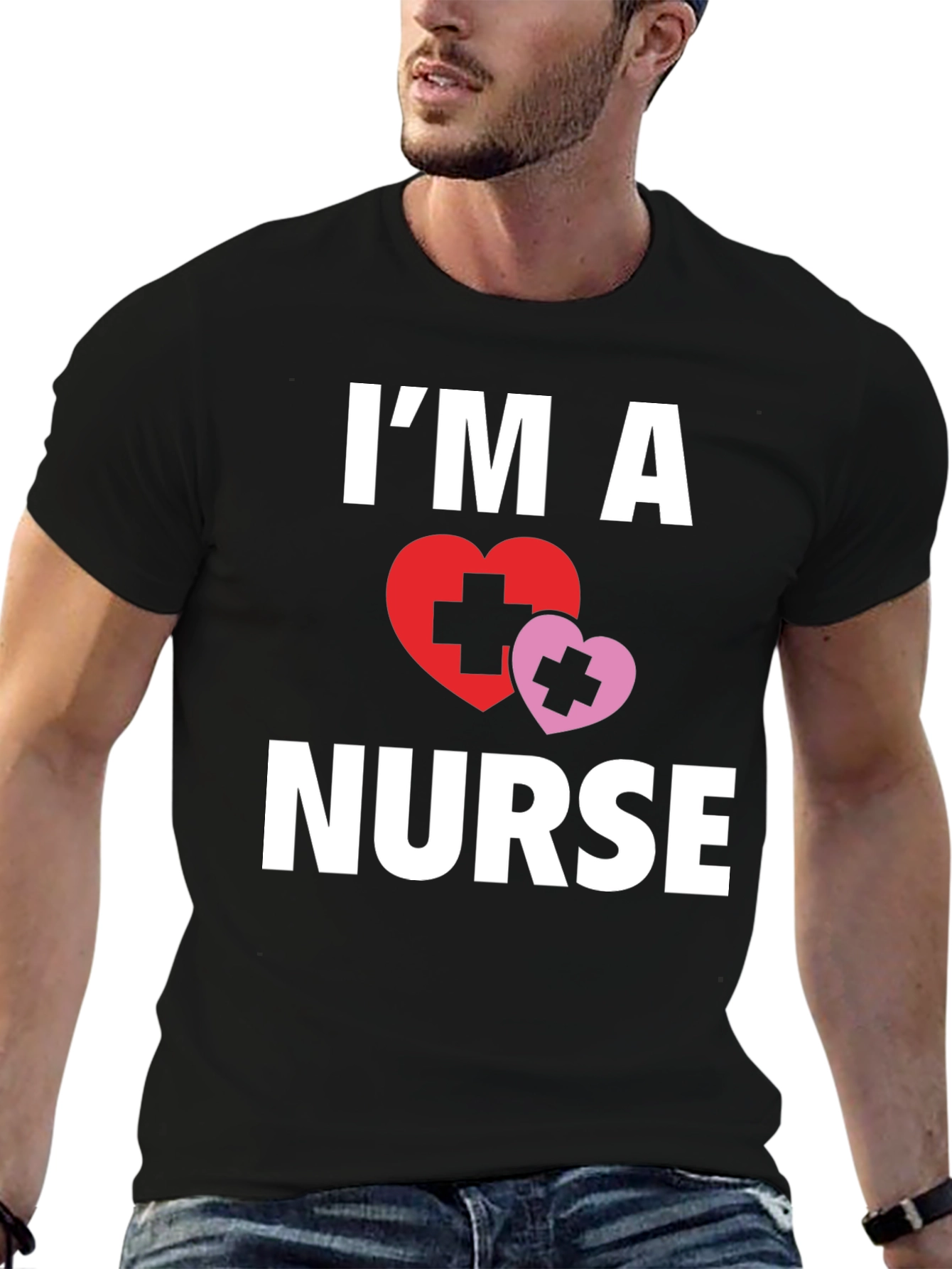 Im A Nurse T-Shirt with Heart Graphic