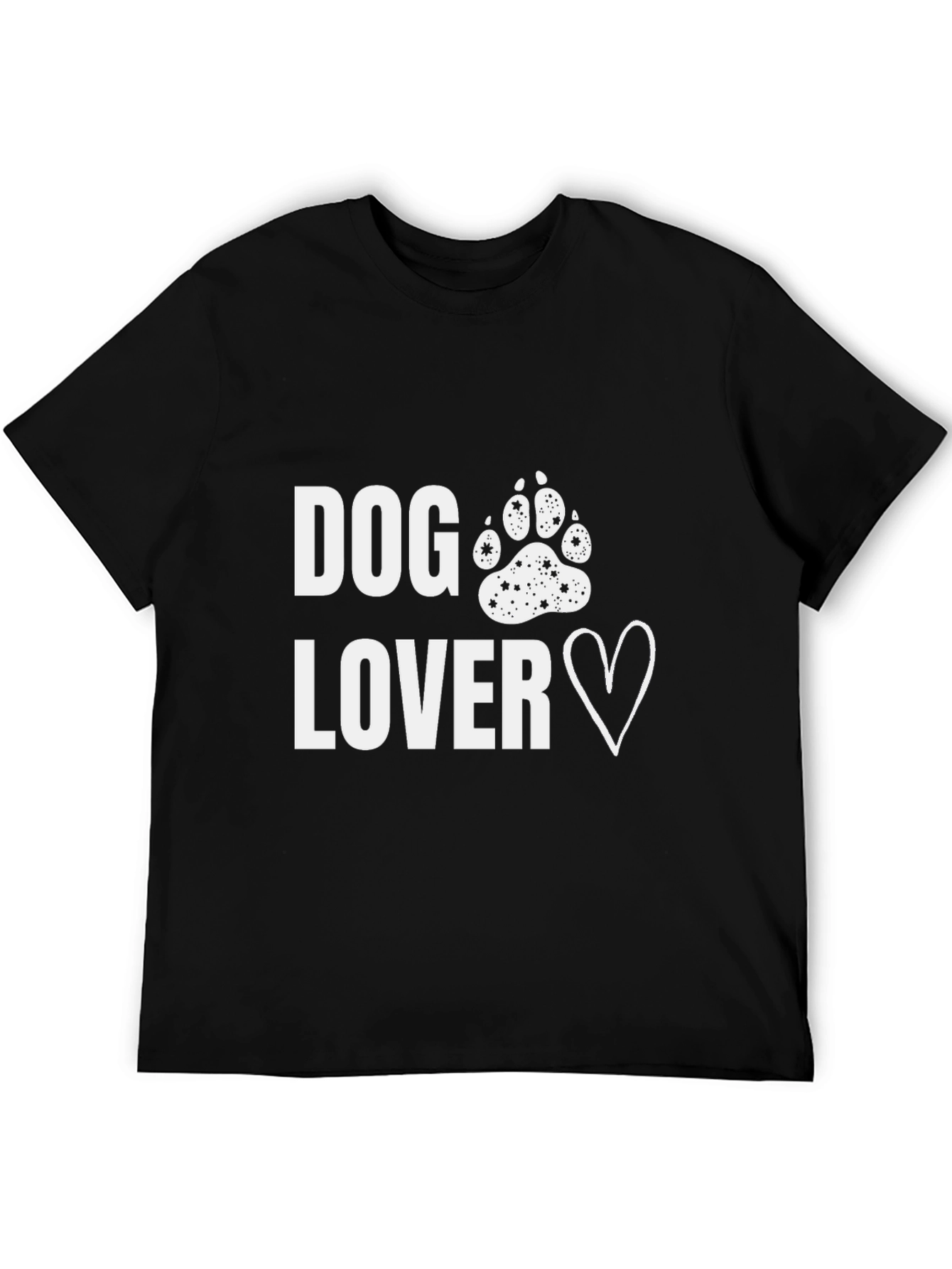 Dog Lover T-Shirt - Paw Print Heart Graphic Tee