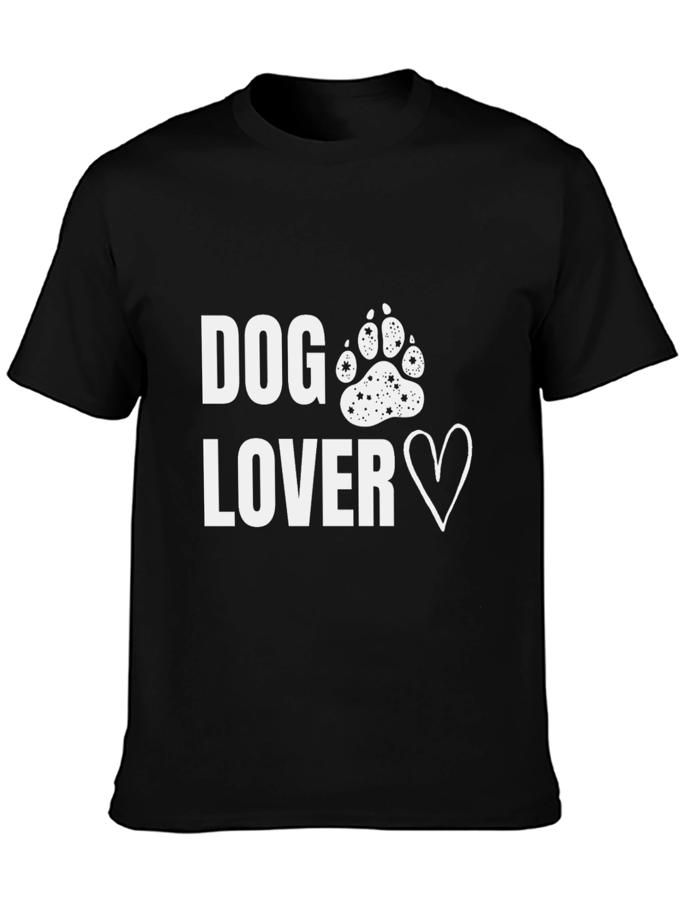 Dog Lover T-Shirt - Paw Print Heart Graphic Tee