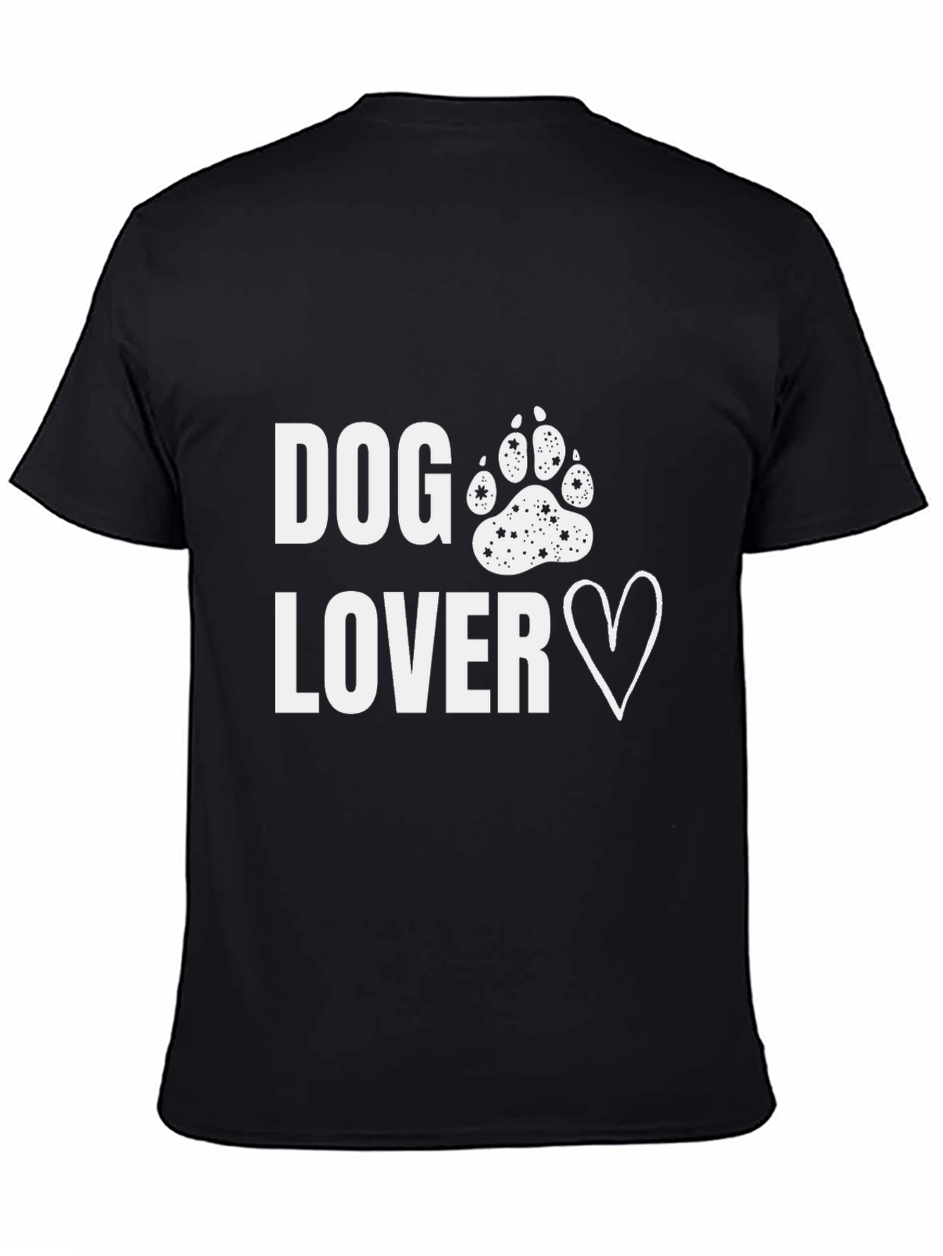 Dog Lover T-Shirt - Paw Print Heart Graphic Tee