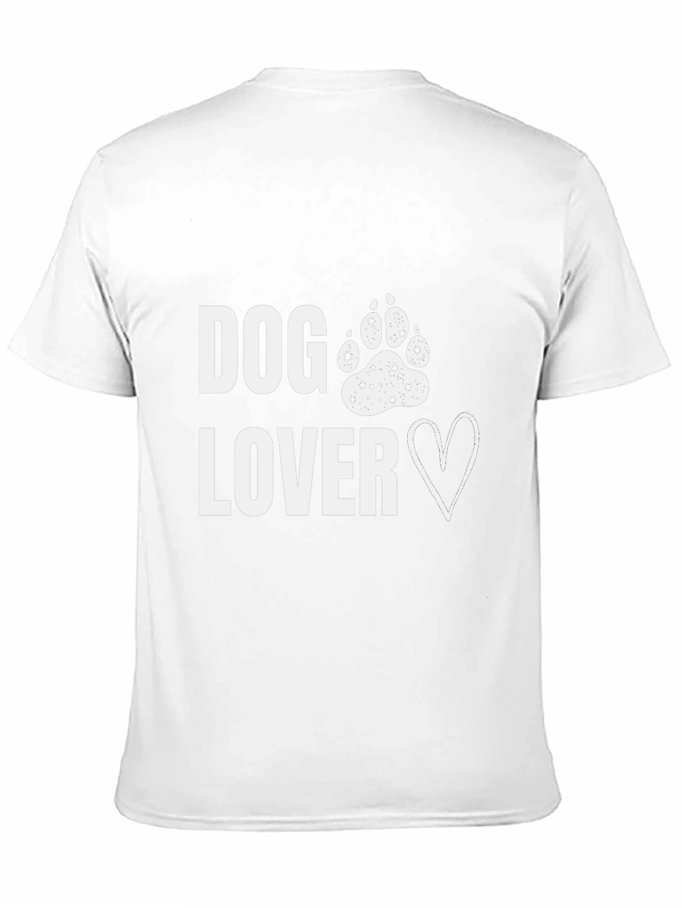 Dog Lover T-Shirt - Paw Print Heart Graphic Tee
