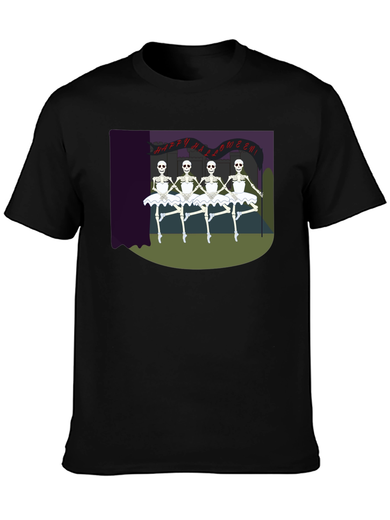 Halloween Skeleton Ballerina T-Shirt