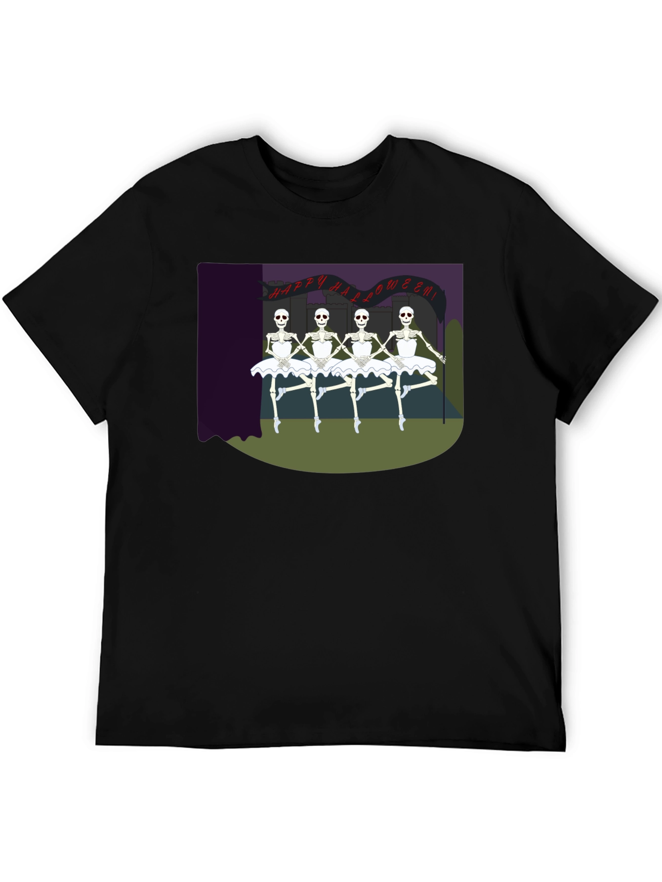 Halloween Skeleton Ballerina T-Shirt