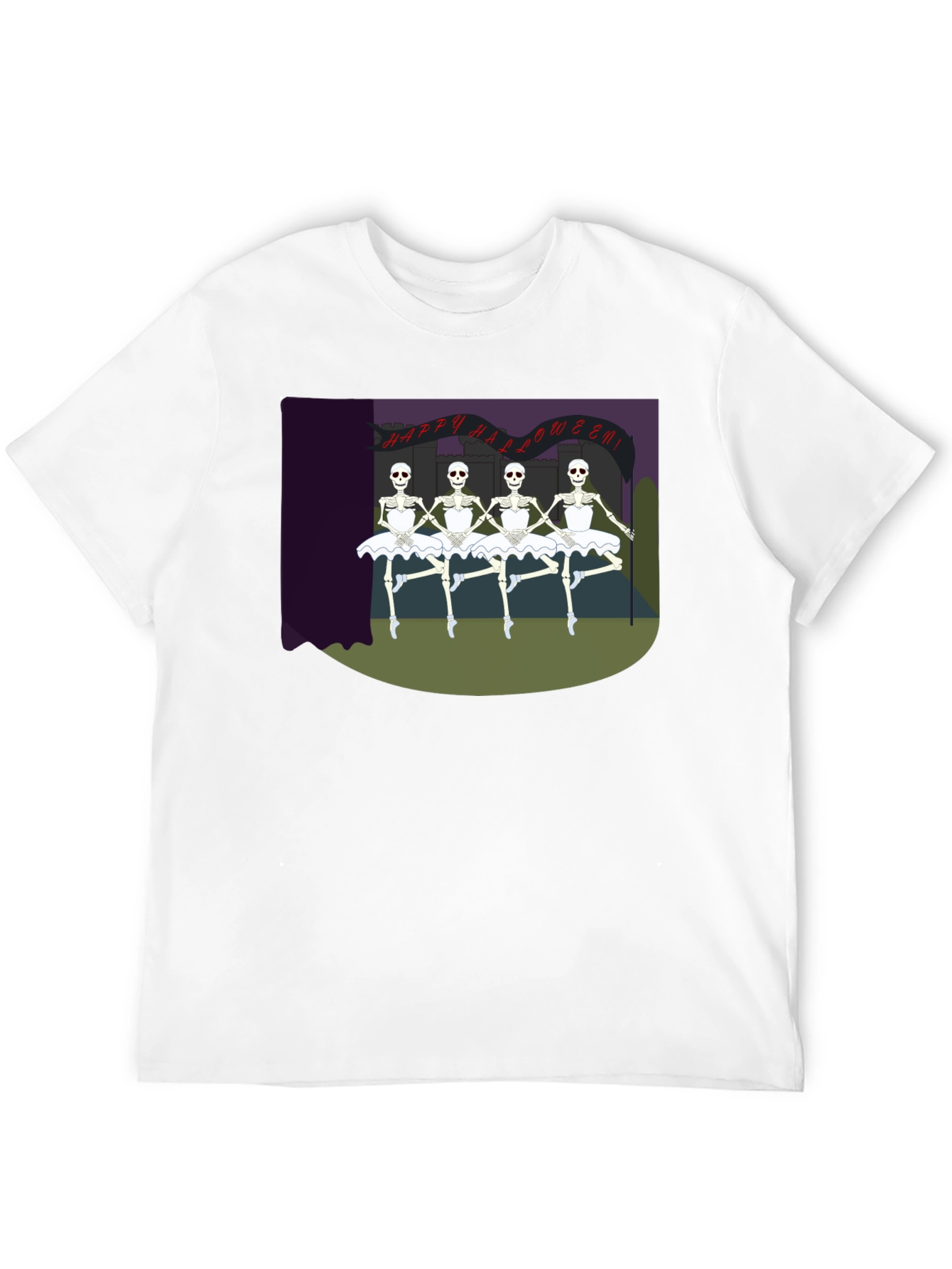 Halloween Skeleton Ballerina T-Shirt