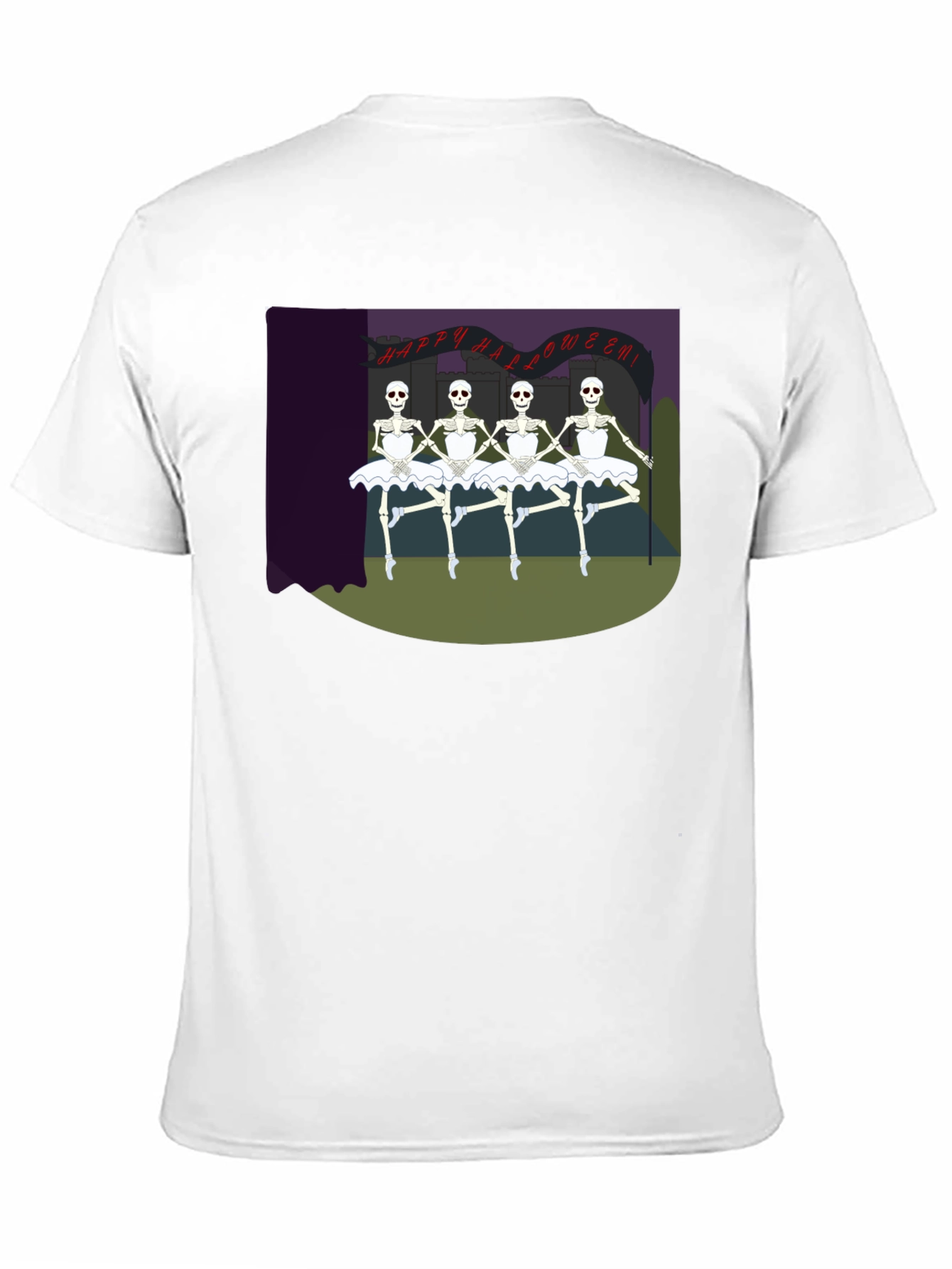 Halloween Skeleton Ballerina T-Shirt