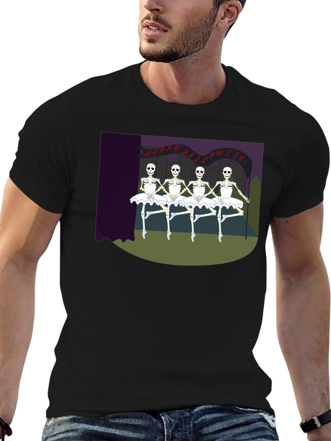 Halloween Skeleton Ballerina T-Shirt