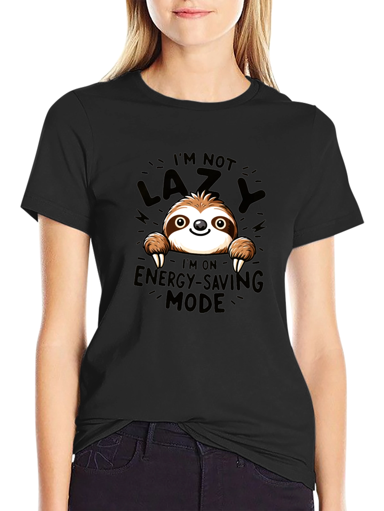 Sloth Energy Saving Mode Graphic Tee
