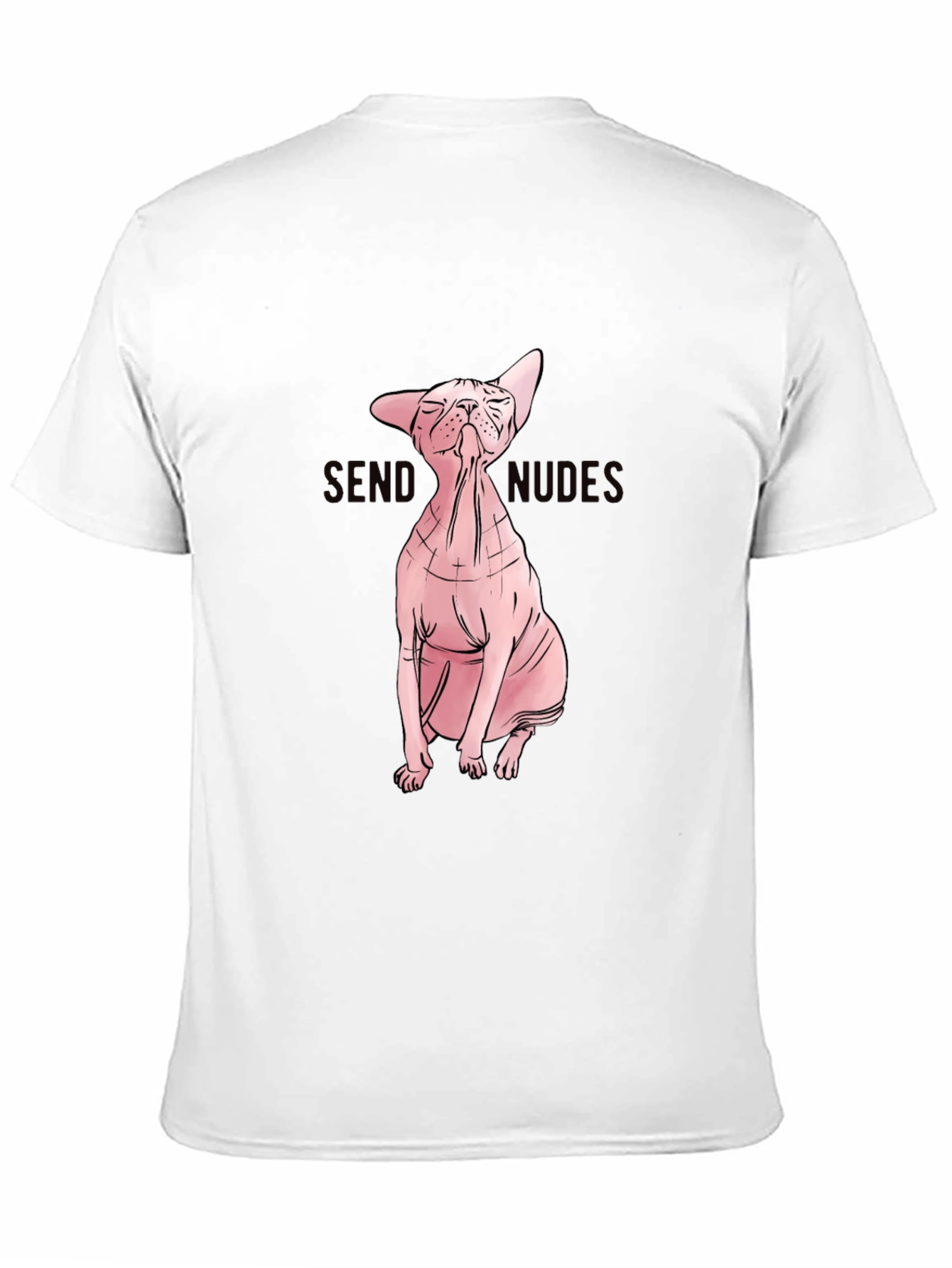 Send Nudes Sphynx Cat Graphic T-Shirt