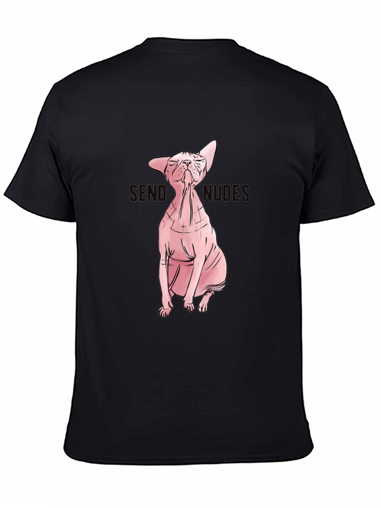 Send Nudes Sphynx Cat Graphic T-Shirt