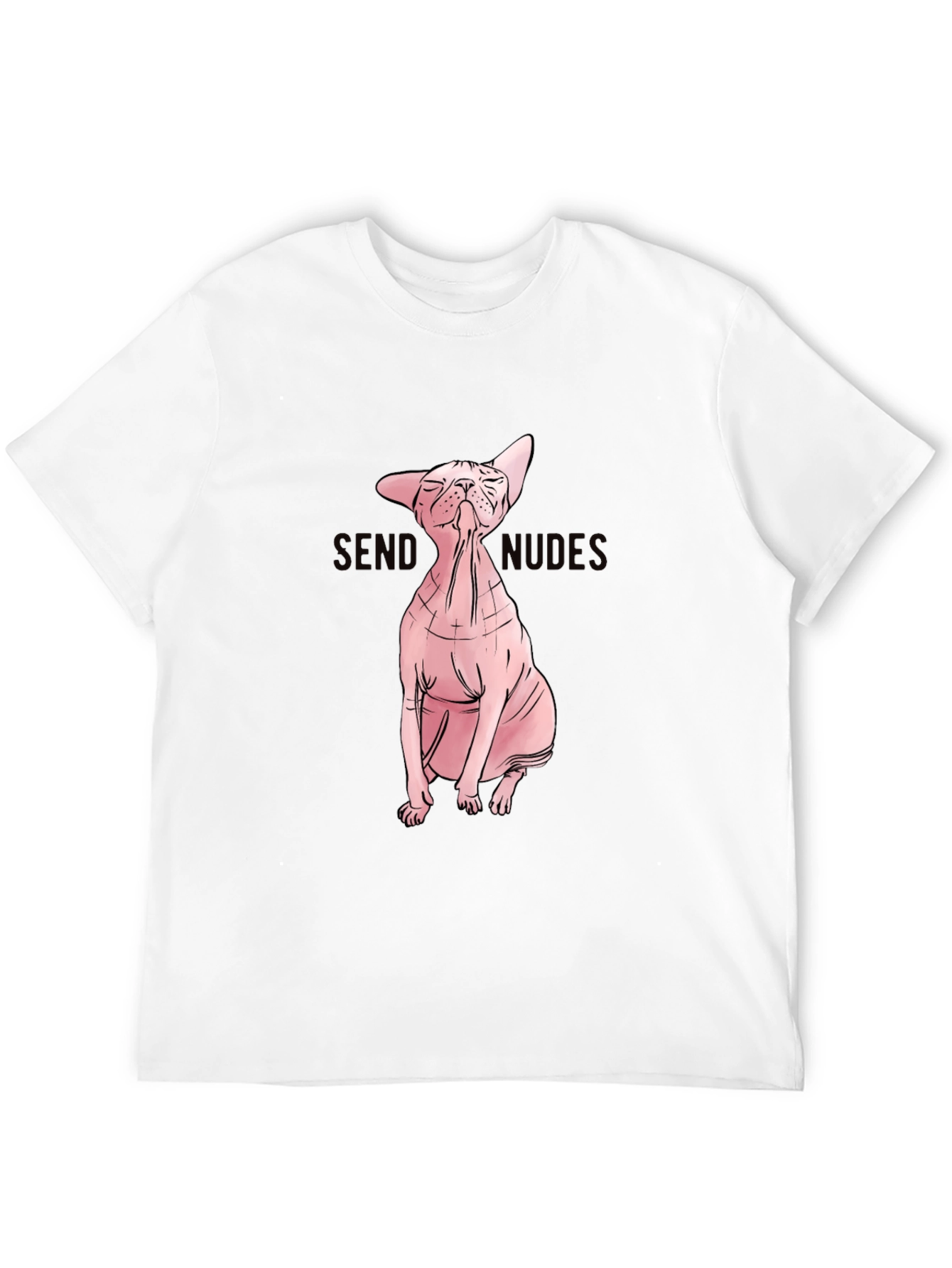 Send Nudes Sphynx Cat Graphic T-Shirt