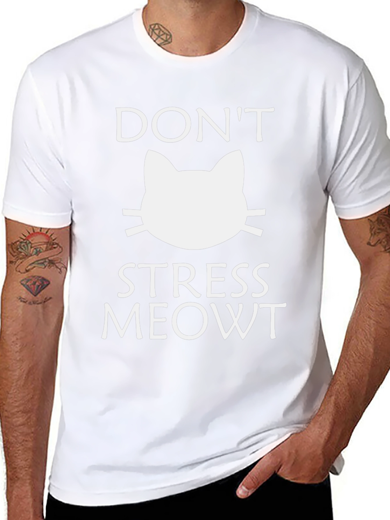 Dont Stress Meowt Black Graphic Tee