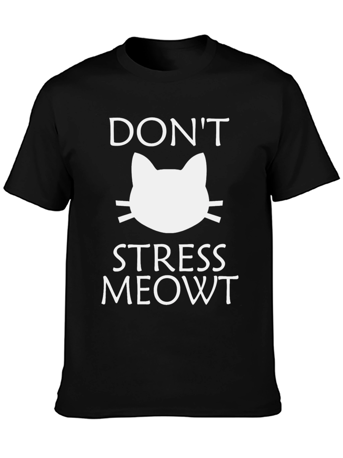Dont Stress Meowt Black Graphic Tee