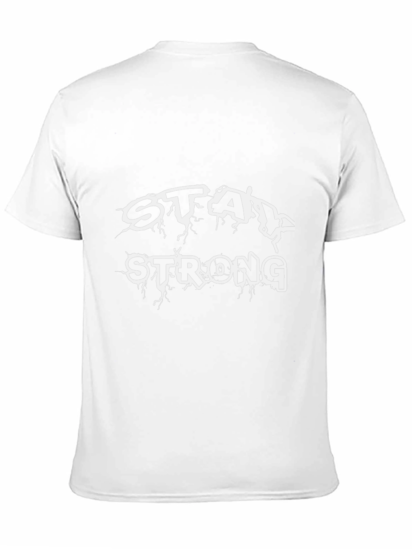 Stay Strong Graphic Print Black T-Shirt