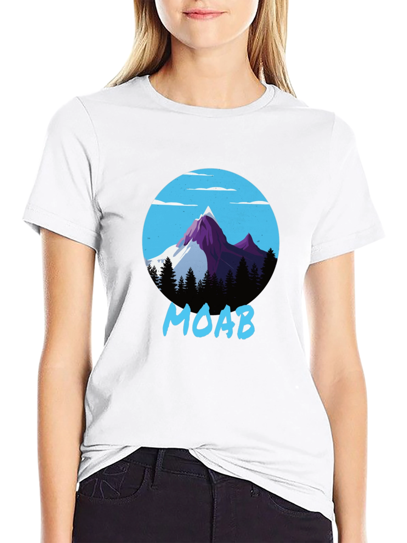 Moab Mountain Graphic Tee - Black Cotton Blend