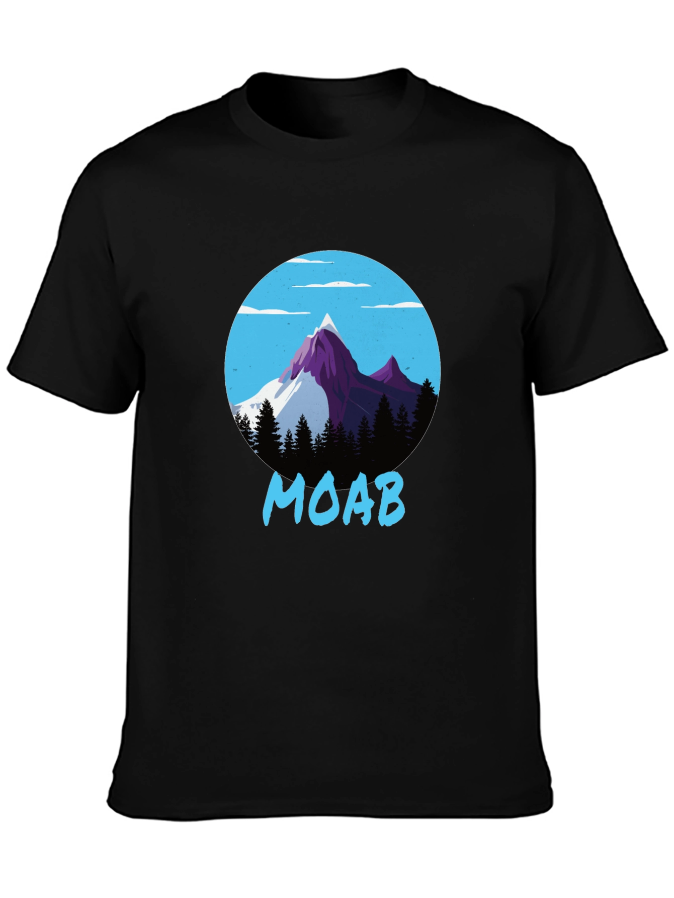 Moab Mountain Graphic Tee - Black Cotton Blend