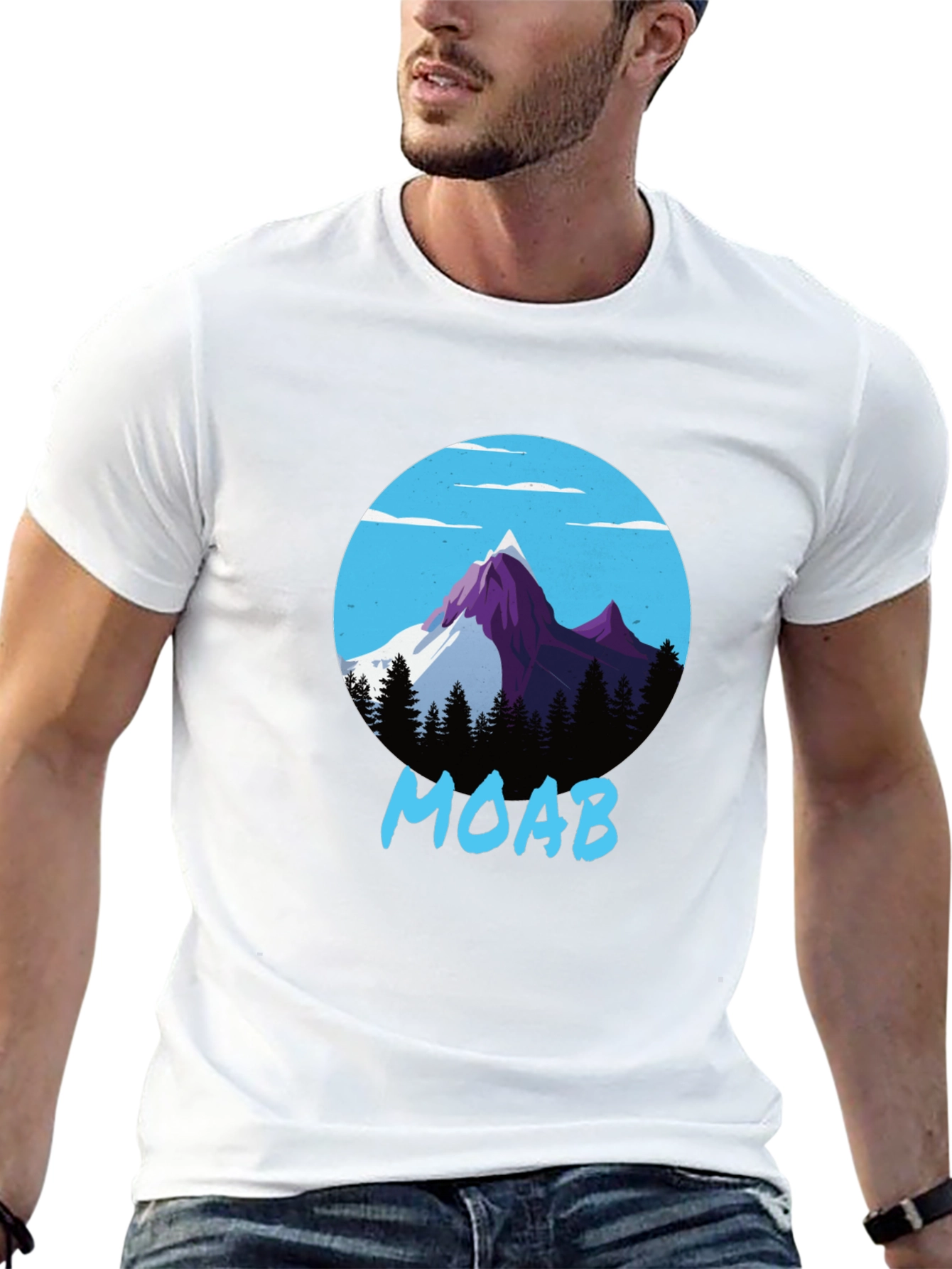 Moab Mountain Graphic Tee - Black Cotton Blend