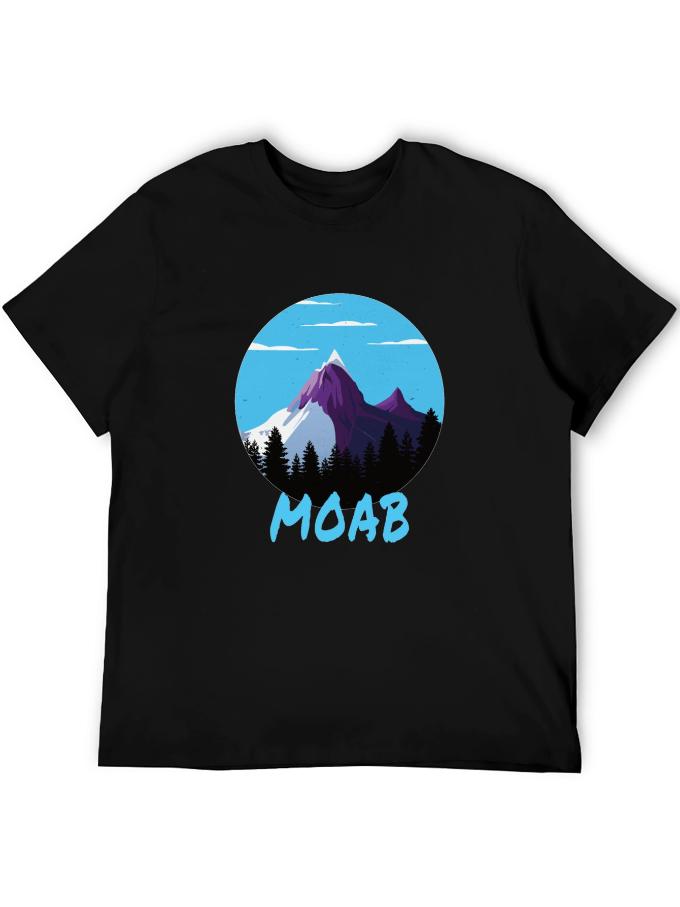 Moab Mountain Graphic Tee - Black Cotton Blend