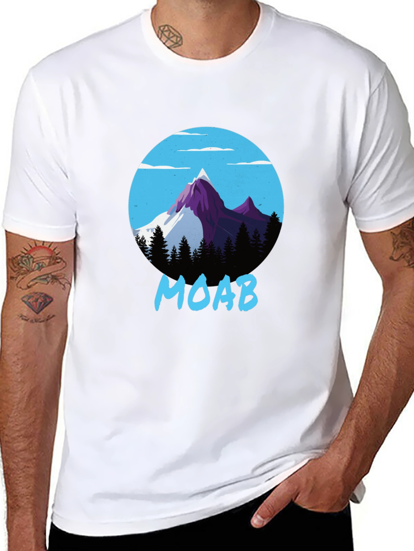 Moab Mountain Graphic Tee - Black Cotton Blend