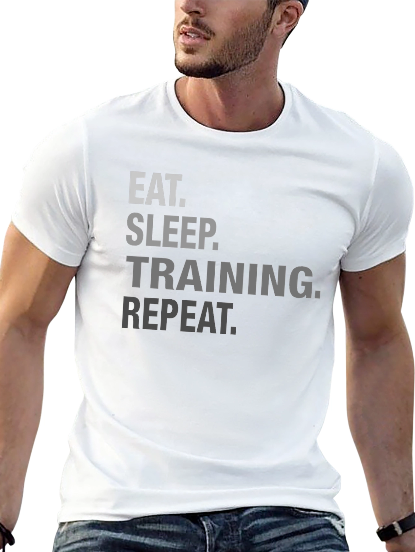 Eat Sleep Training Repeat Black T-Shirt