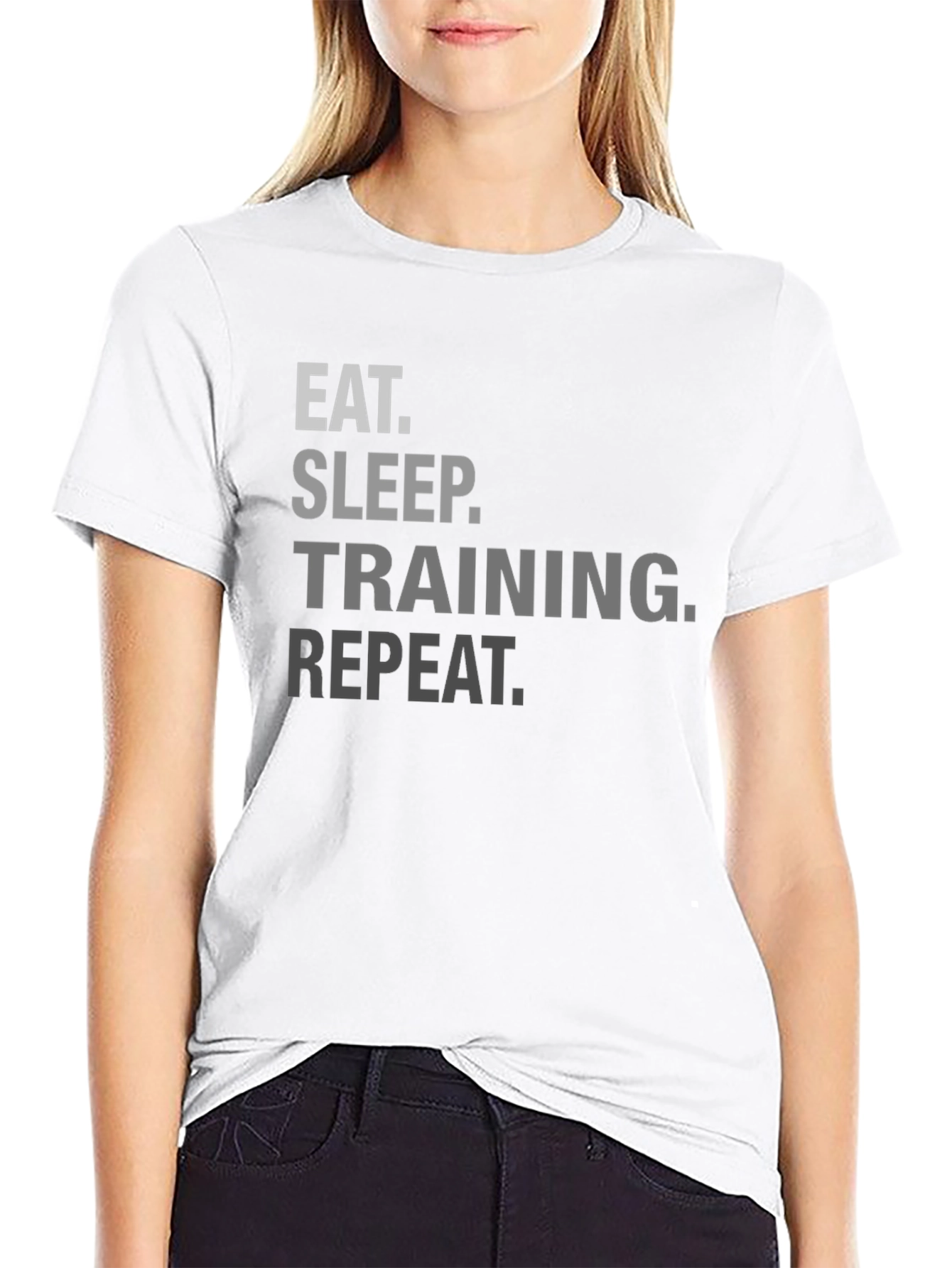 Eat Sleep Training Repeat Black T-Shirt