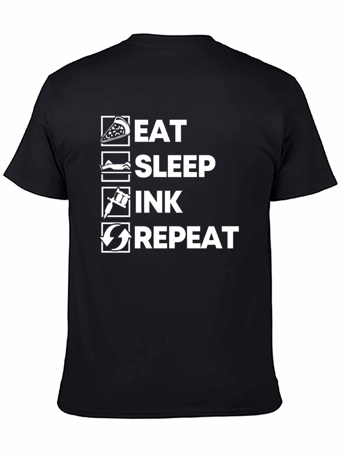 Eat Sleep Ink Repeat Black T-Shirt
