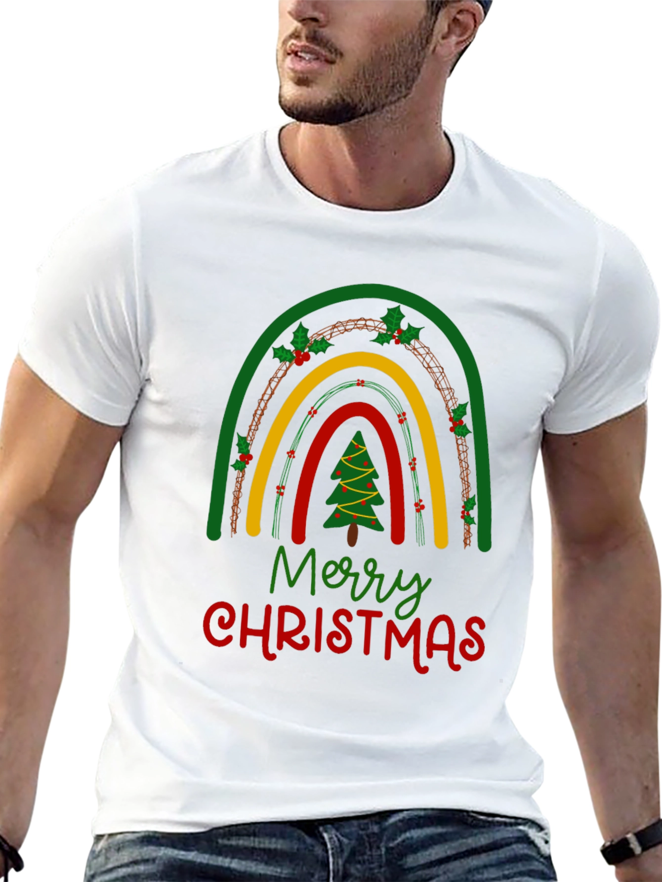 Festive Christmas Rainbow T-Shirt