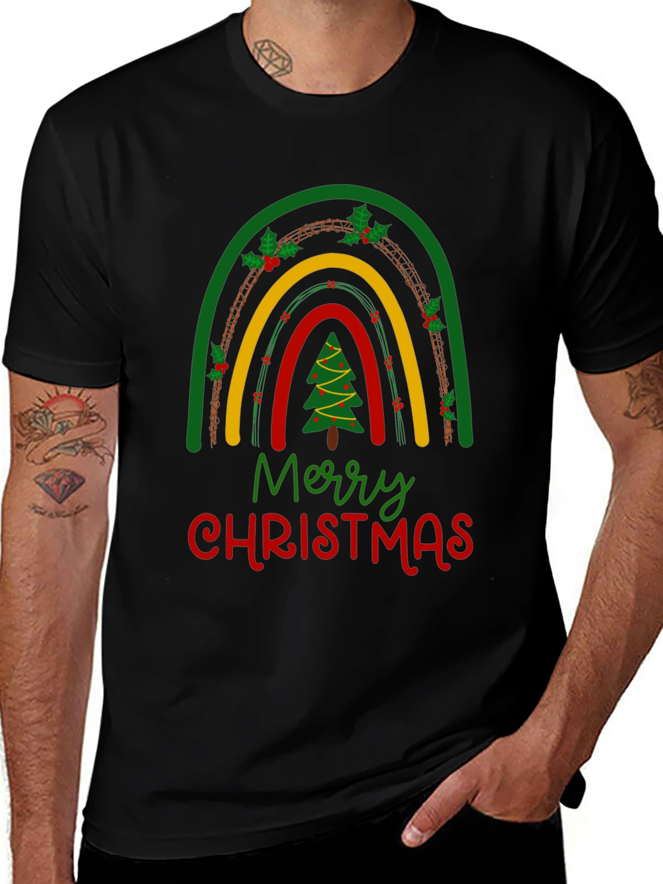 Festive Christmas Rainbow T-Shirt