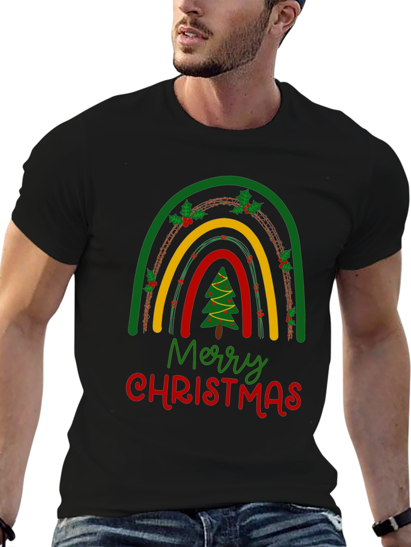 Festive Christmas Rainbow T-Shirt