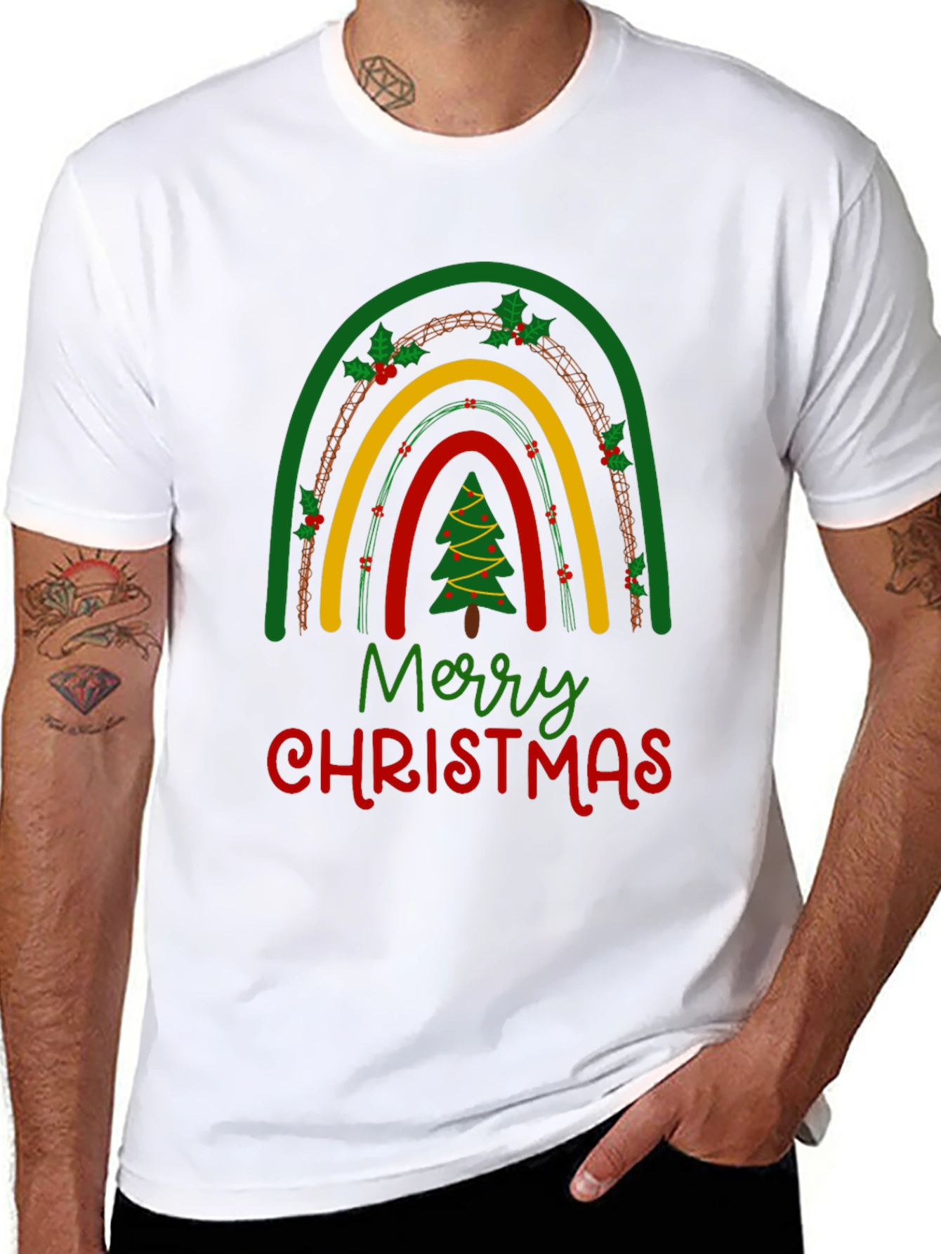 Festive Christmas Rainbow T-Shirt