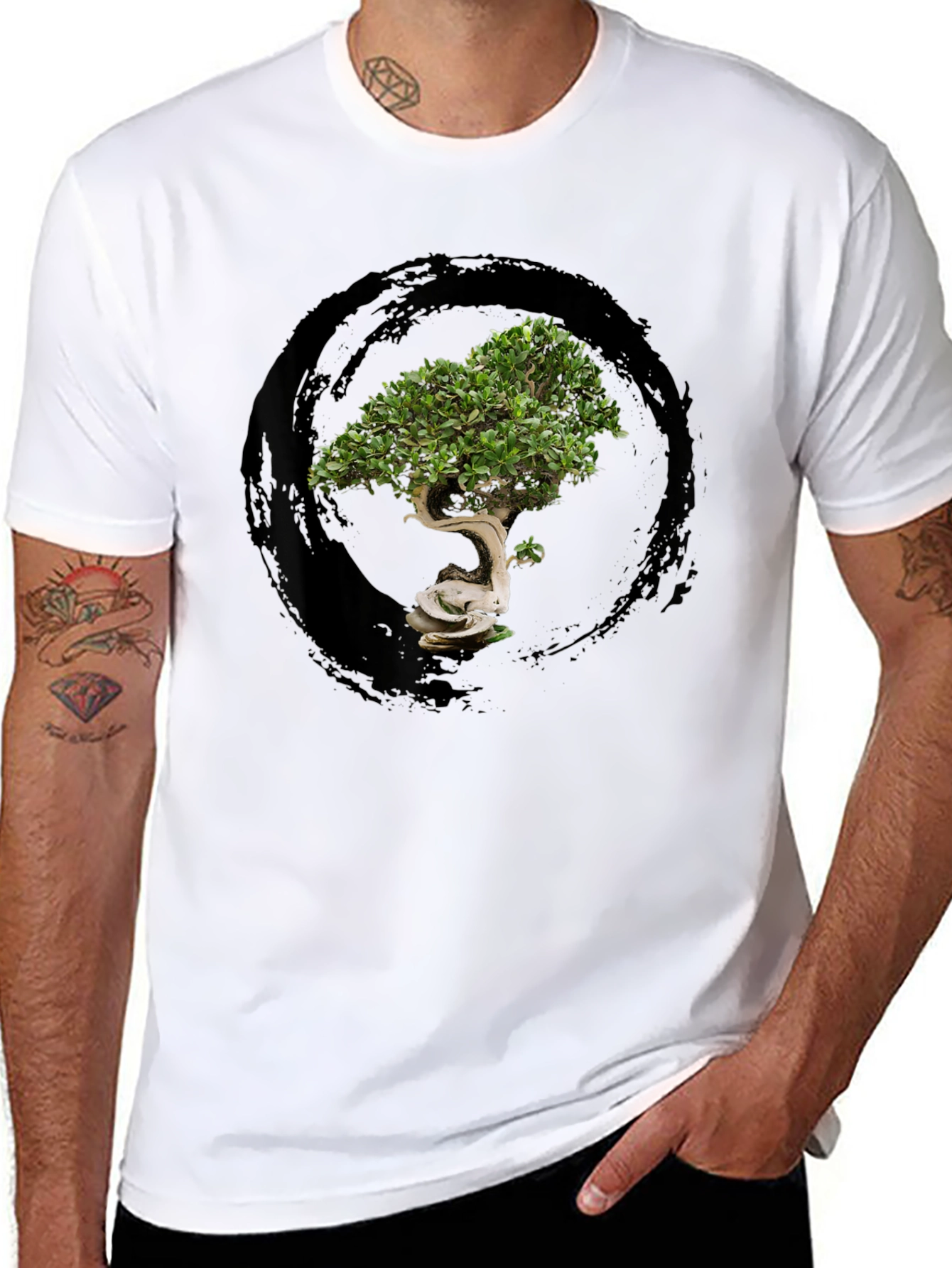 Bonsai Tree Graphic Tee - Zen Style