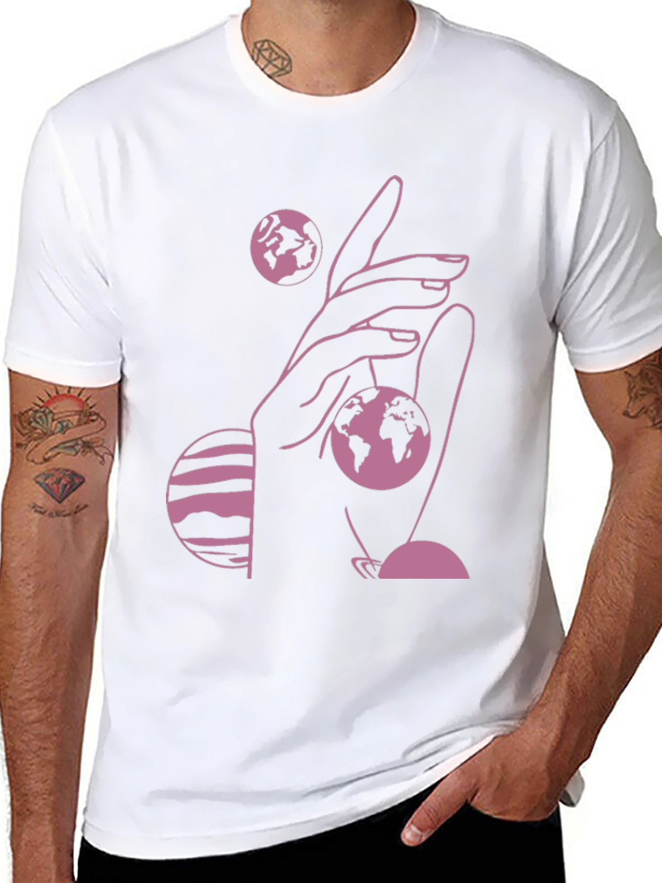 Cosmic Hand Graphic Tee - Black