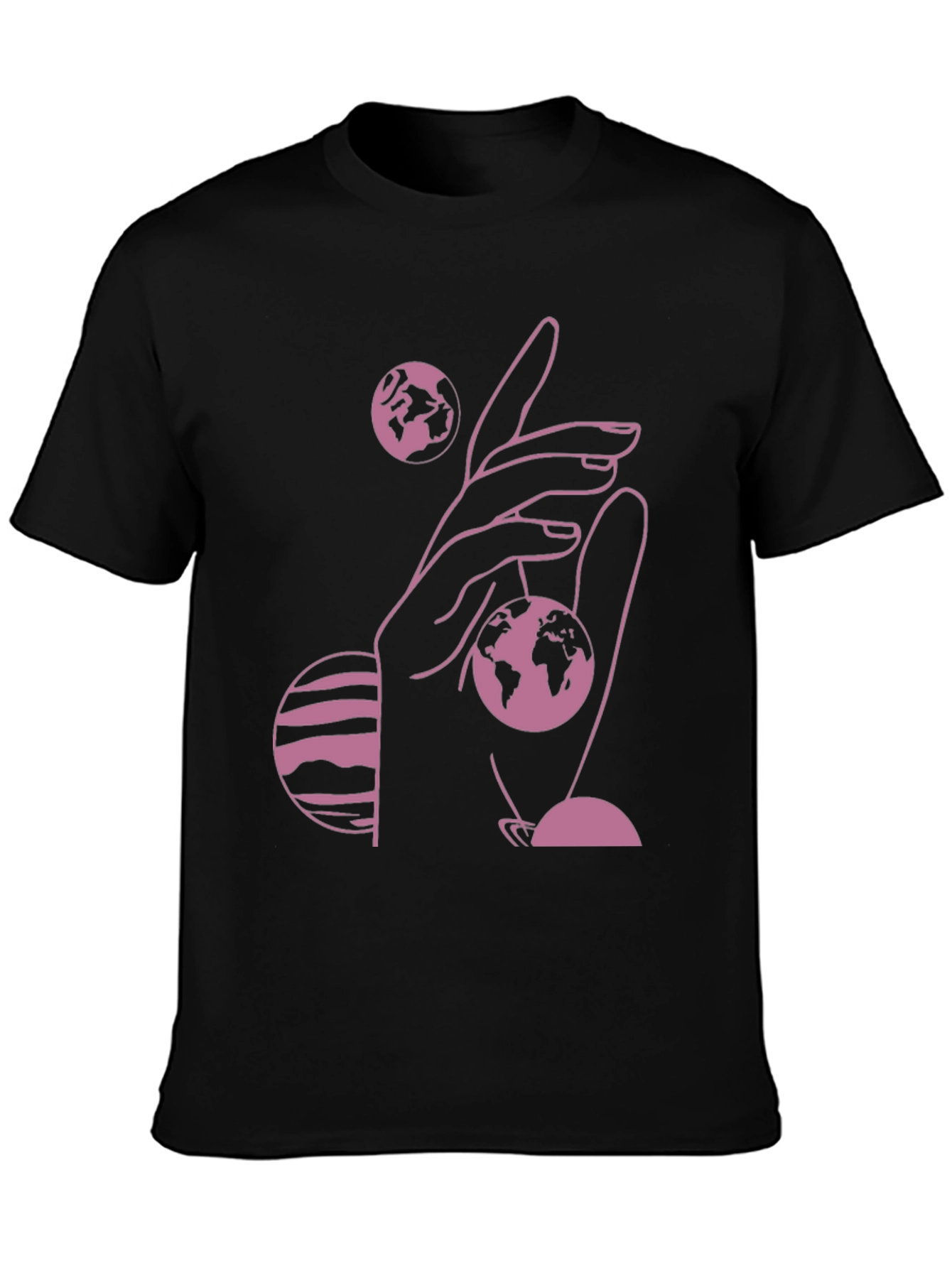 Cosmic Hand Graphic Tee - Black