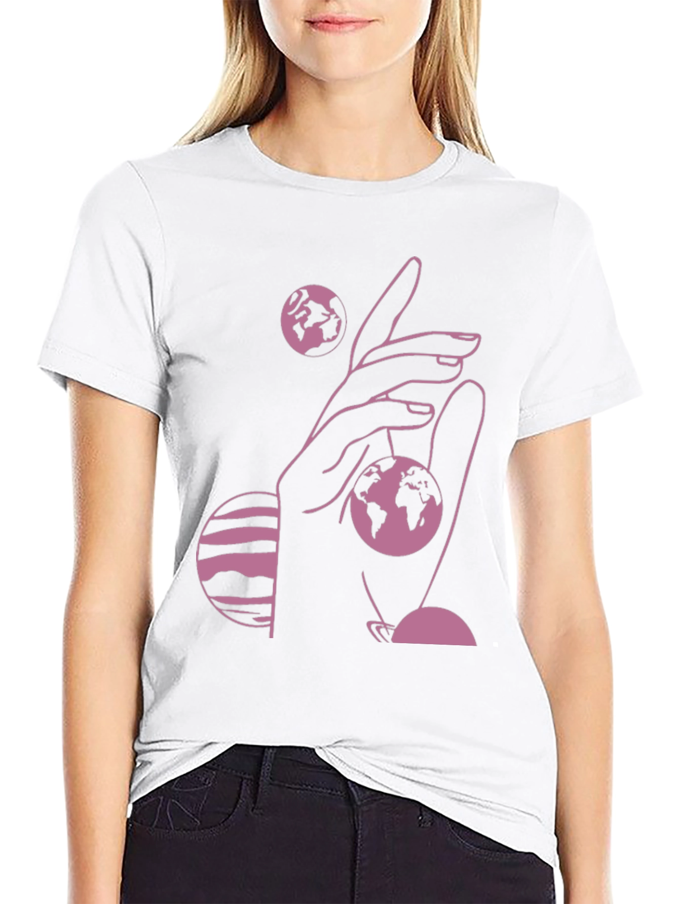 Cosmic Hand Graphic Tee - Black