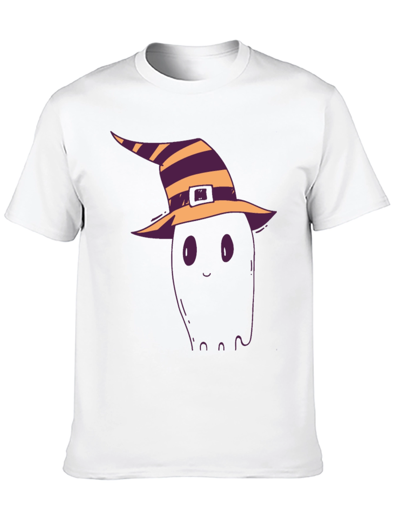 Halloween Ghost Witch Hat Black T-Shirt