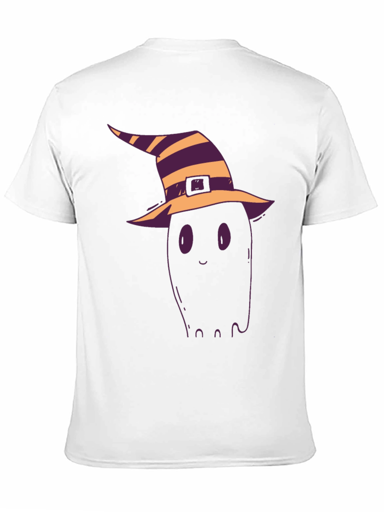 Halloween Ghost Witch Hat Black T-Shirt