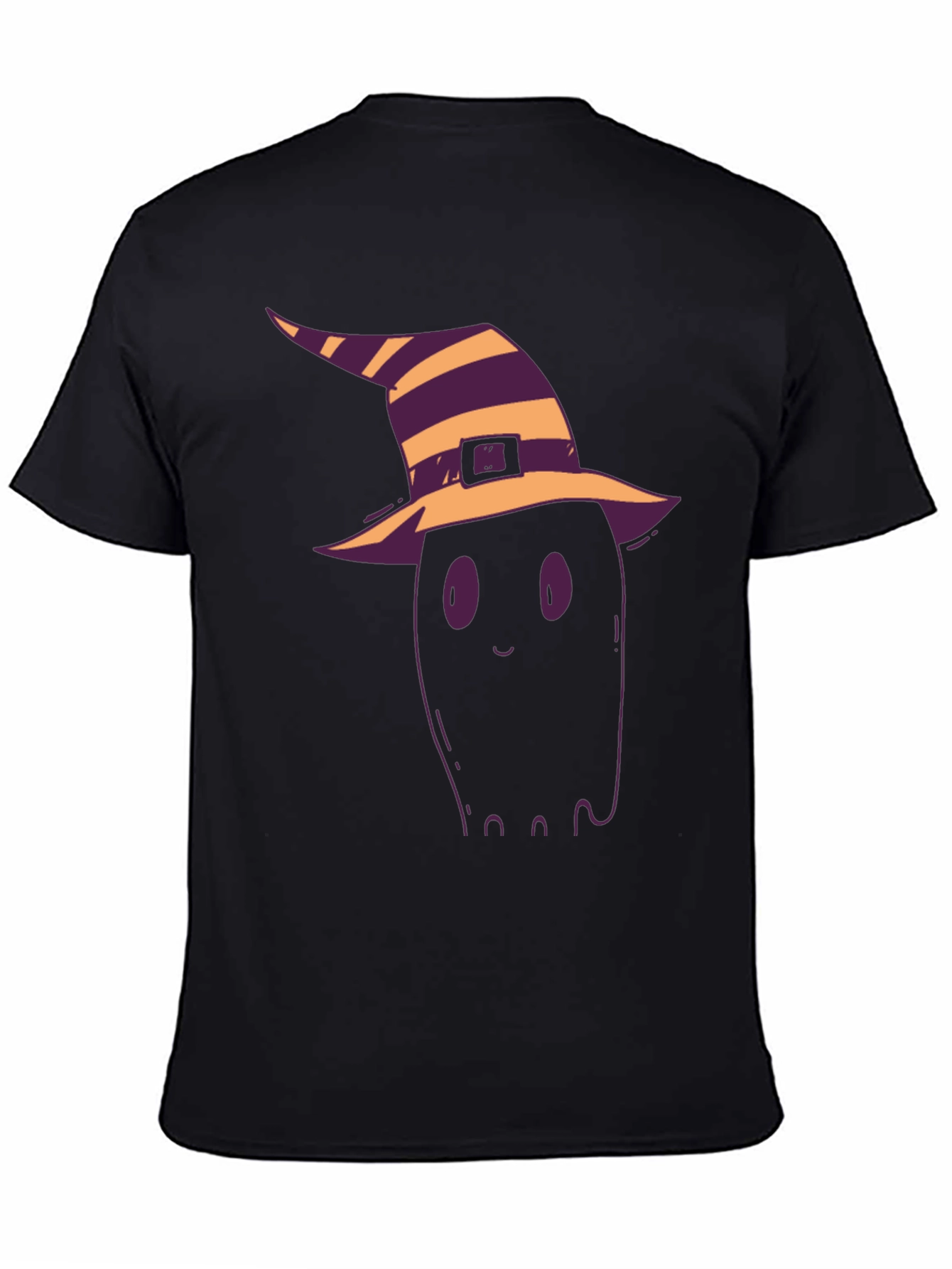Halloween Ghost Witch Hat Black T-Shirt