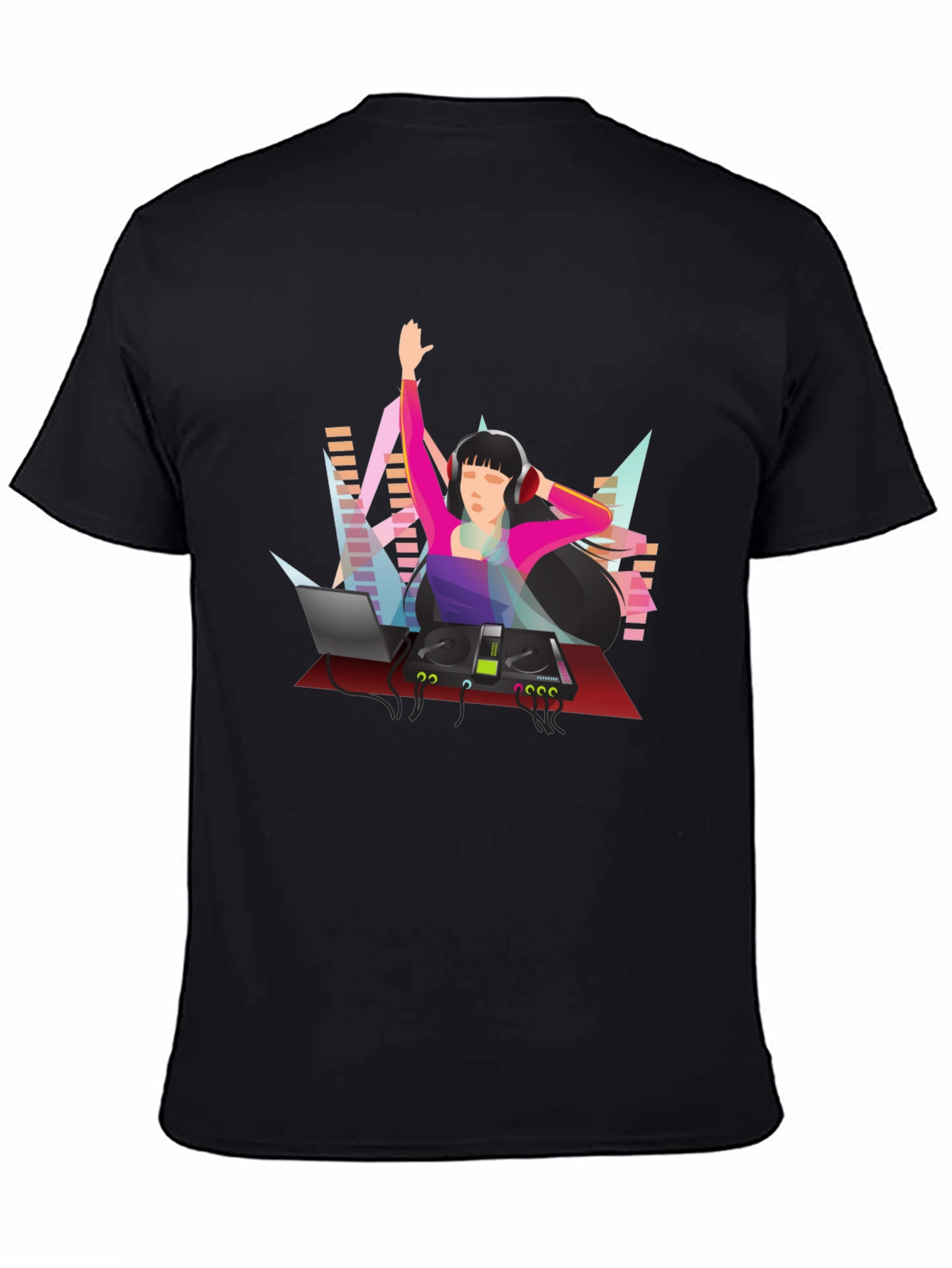 DJ Graphic Tee - Black Cotton Blend