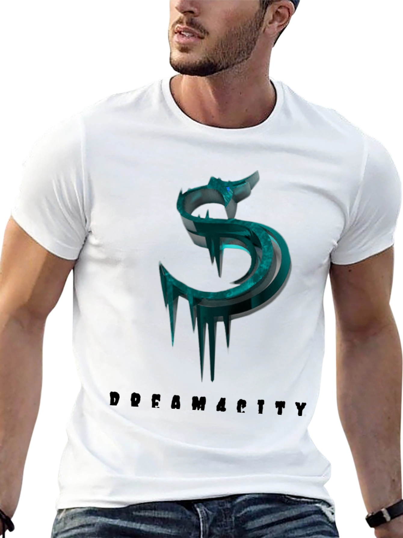 Dream City Black Tee with Graphic Design