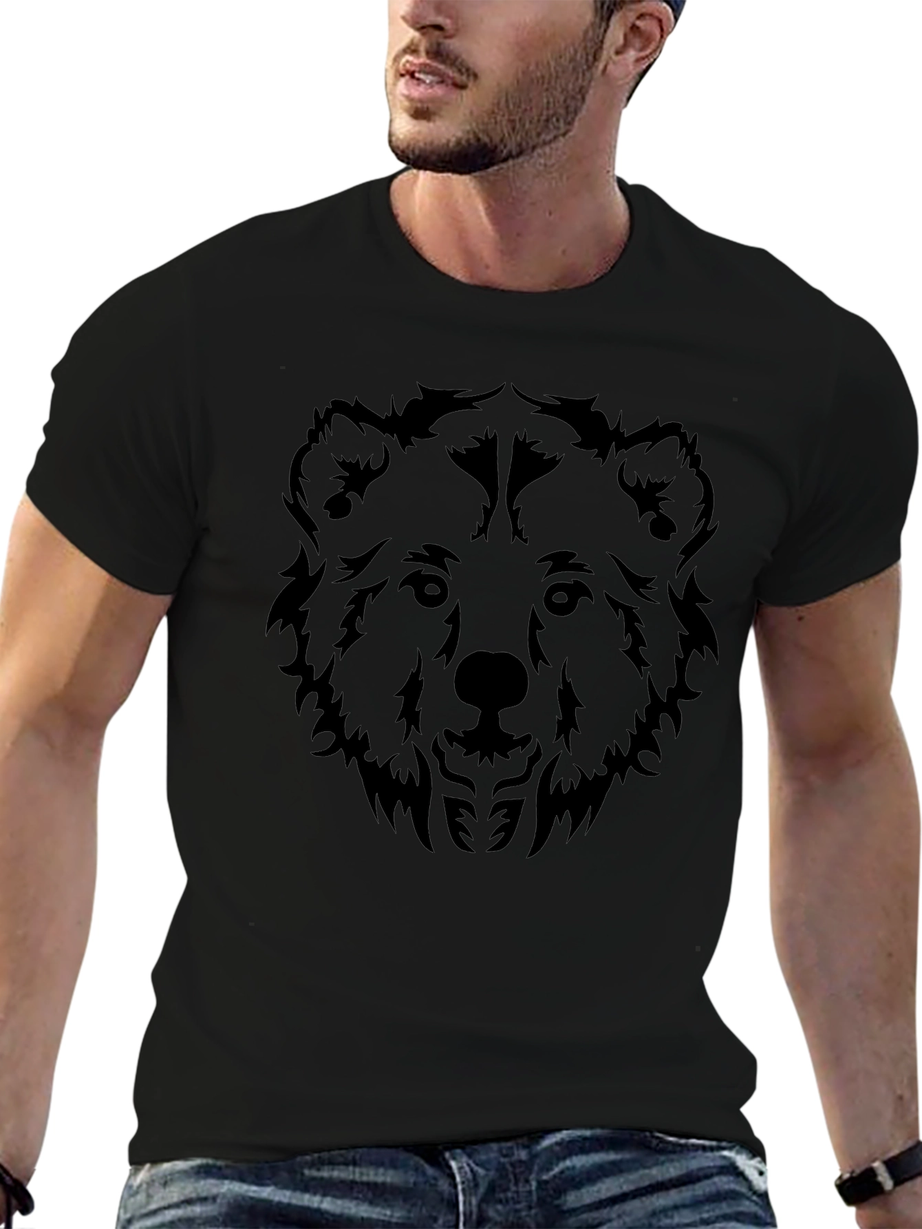Bear Graphic Tee - Black T-Shirt